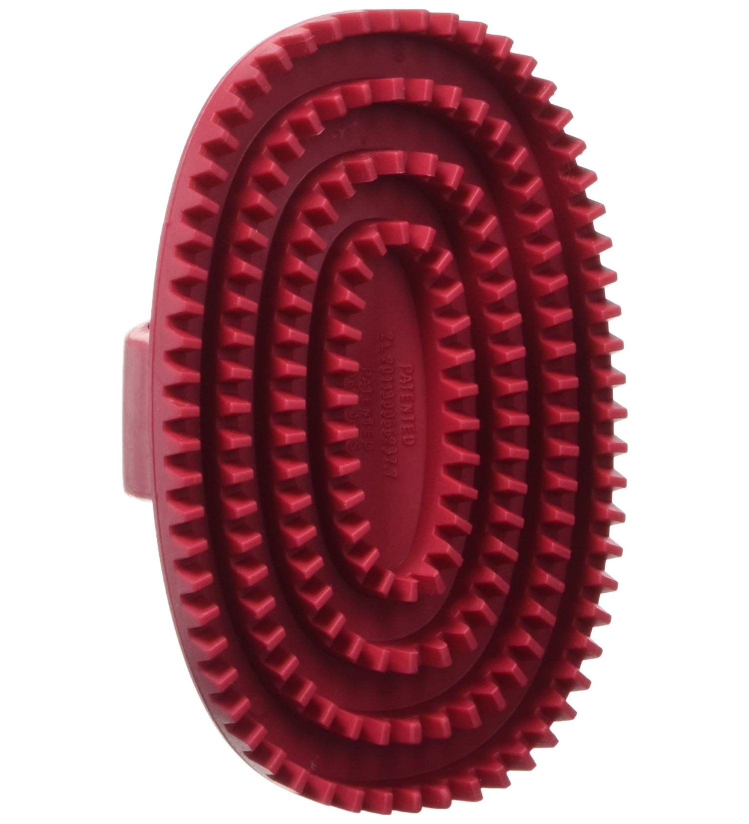 Le Salon Essentials Rubber Curry Grooming Brush - Loop Handle for Efficient Pet Care - Buy Online on SooperMarket.com
