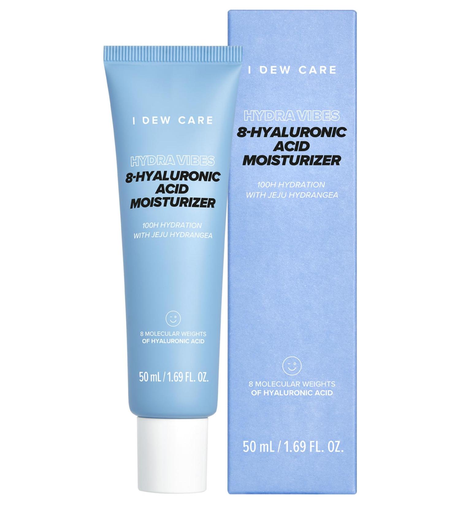 I DEW CARE Hydra Vibes 8-Hyaluronic Acid Moisturizer | Vegan & Cruelty-Free Korean Skin Care for Glass Skin | Hypoallergenic Hydrating Face Cream 50 mL - Buy Online on SooperMarket.com