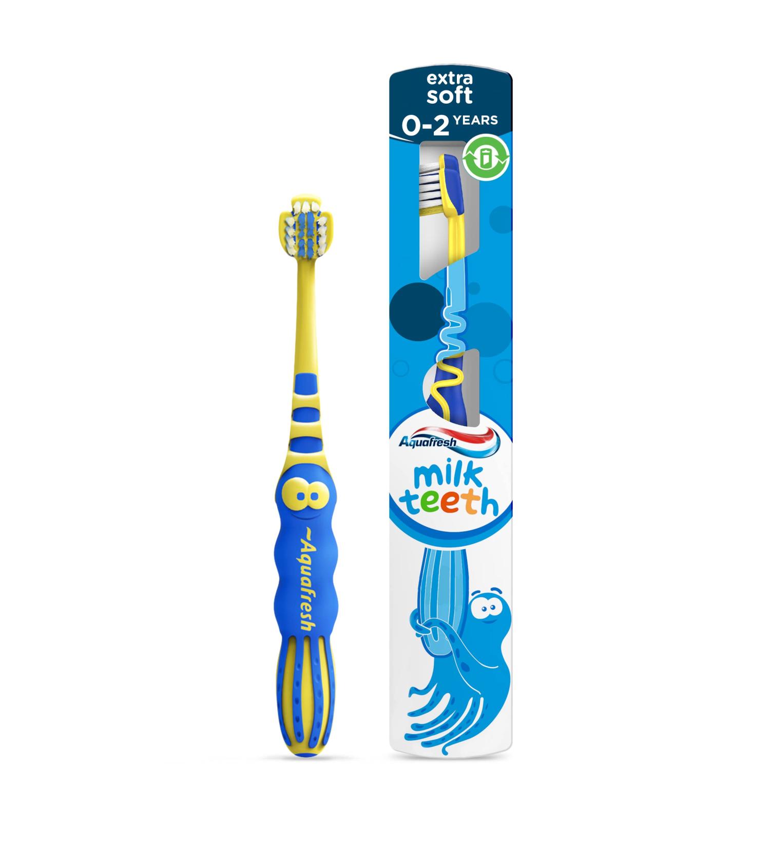 Aquafresh Toothbrush for Kids Milk Teeth Toothbrush for Children 0-2 Years Soft Bristles - Buy Online on SooperMarket.com