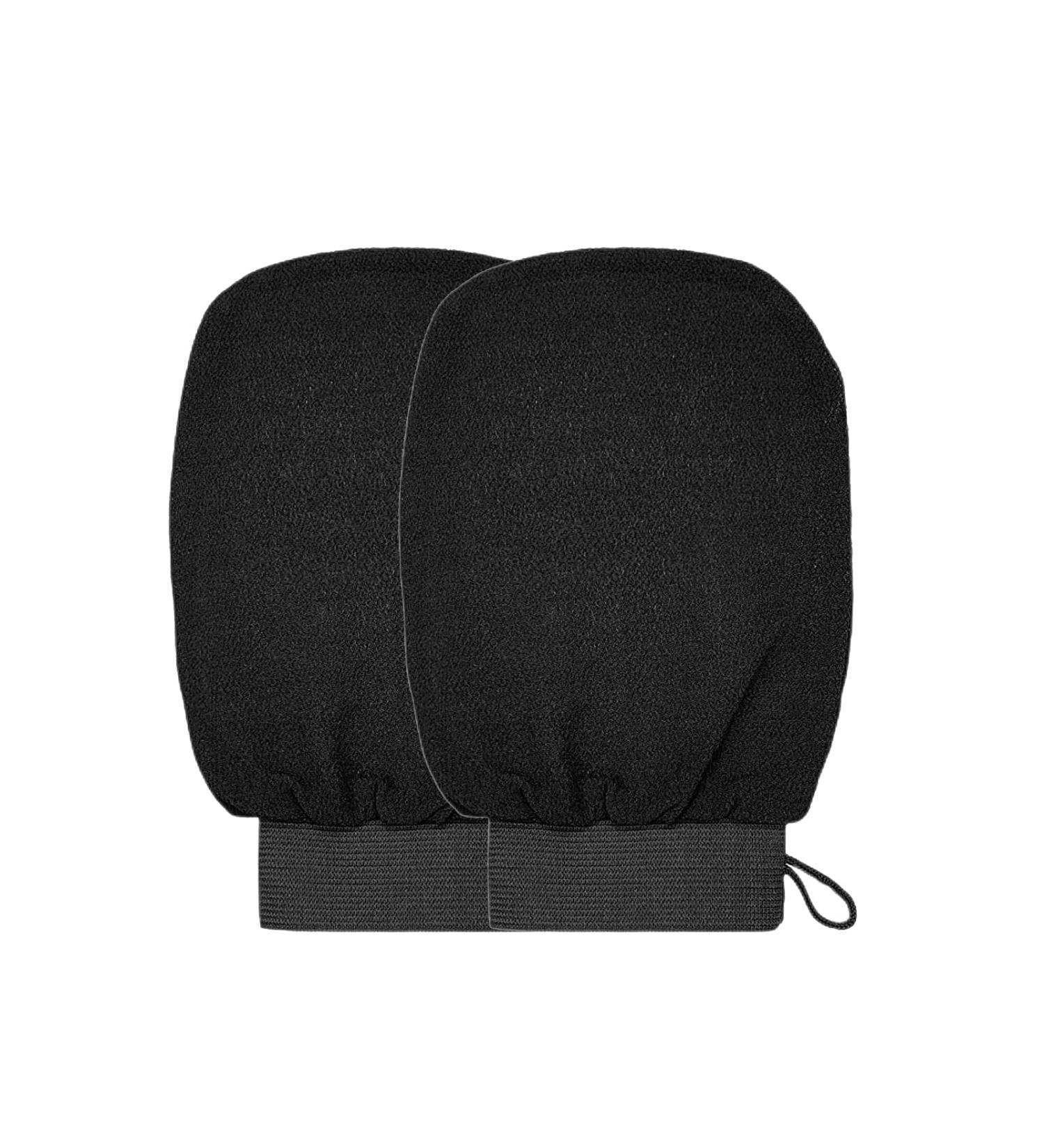 Cheeky Glow Exfoliating Gloves | Super Soft Body Scrub & Shower Mitts | Black Exfoliation for Smooth Skin - Buy Online on SooperMarket.com
