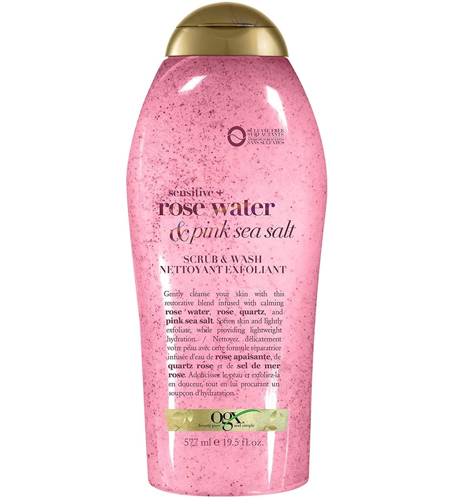 OGX Pink Sea Salt & Rosewater Gentle Soothing Body Scrub 577 milliliters - Buy Online on SooperMarket.com