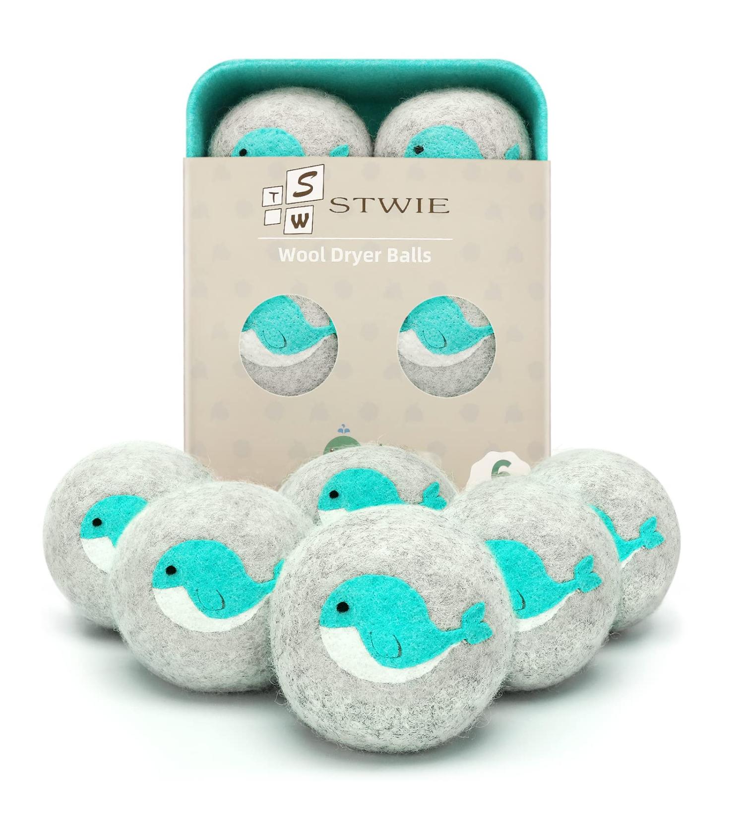 Organic Wool Dryer Balls - New Dolphin Design | Reusable Laundry Felt Balls with Crafting Box | Reduce Drying Time & Wrinkles - Style-3 - Buy Online on SooperMarket.com