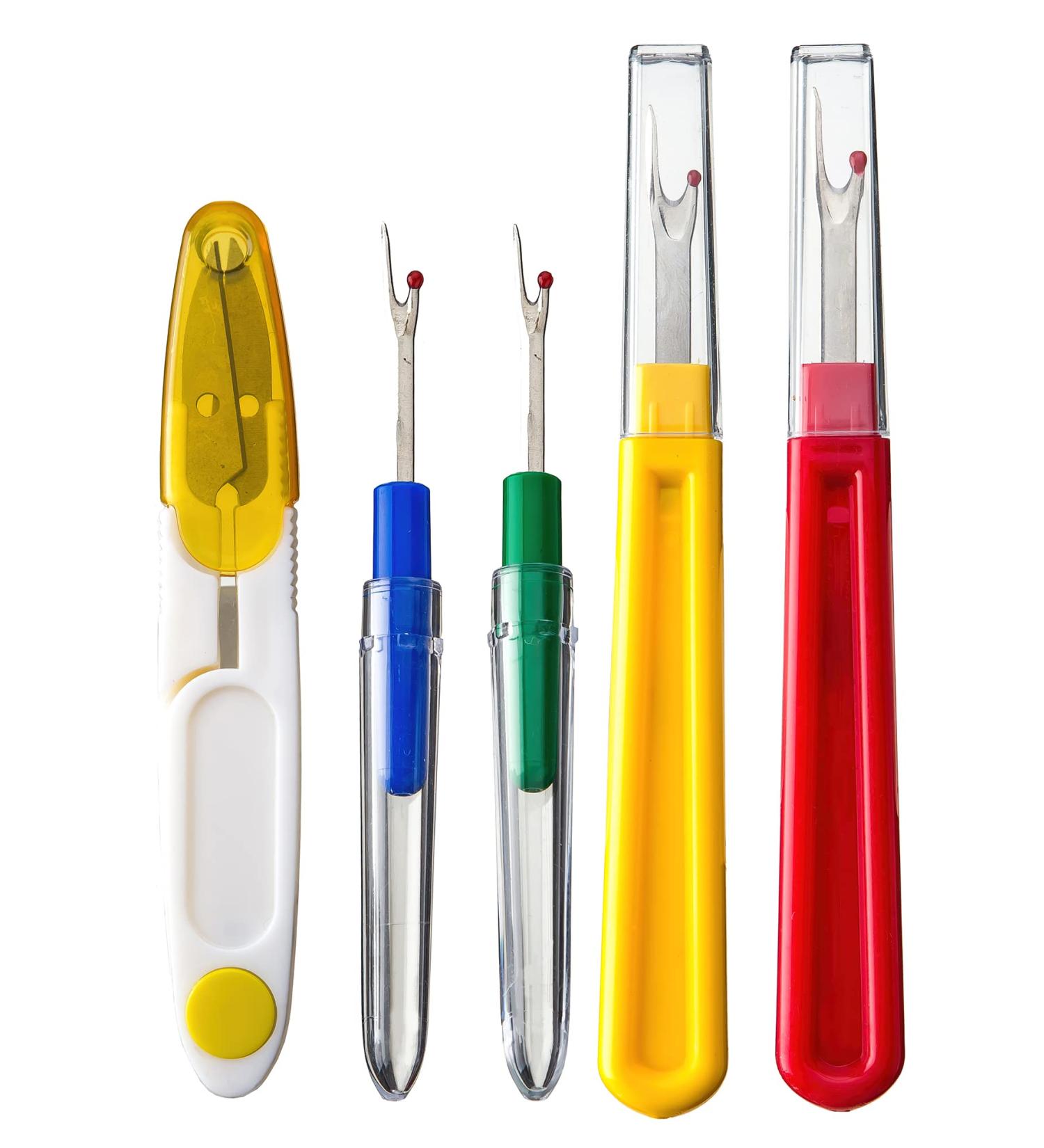 Ortarco Seam Ripper and Thread Remover Kit for Sewing - 2 Big & 2 Small Stitch Rippers + 1 Thread Snips - Buy Online on SooperMarket.com
