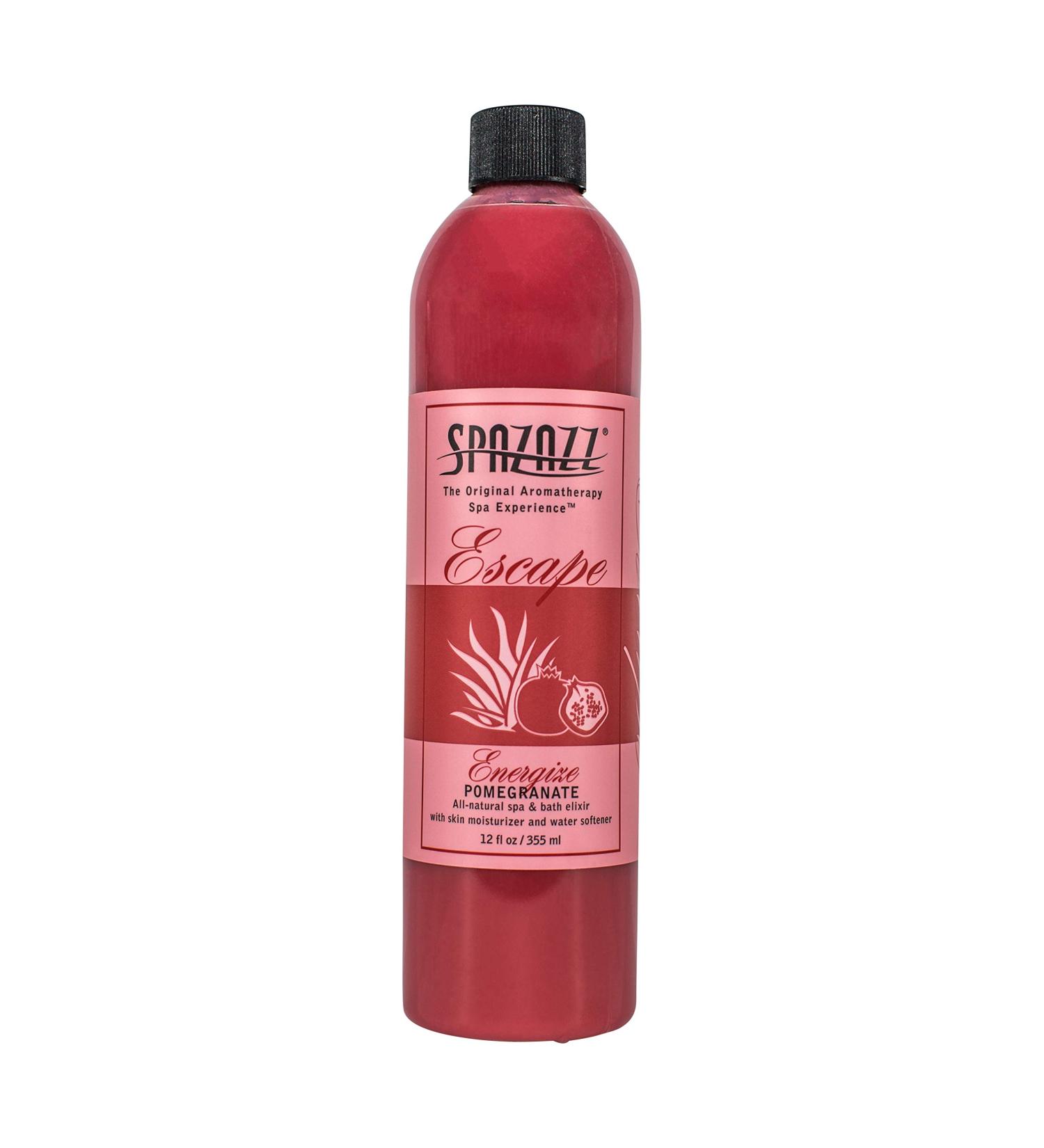 Spazazz Escape Aromatherapy Elixir Bottle 12-Ounce Pomegranate/Energize