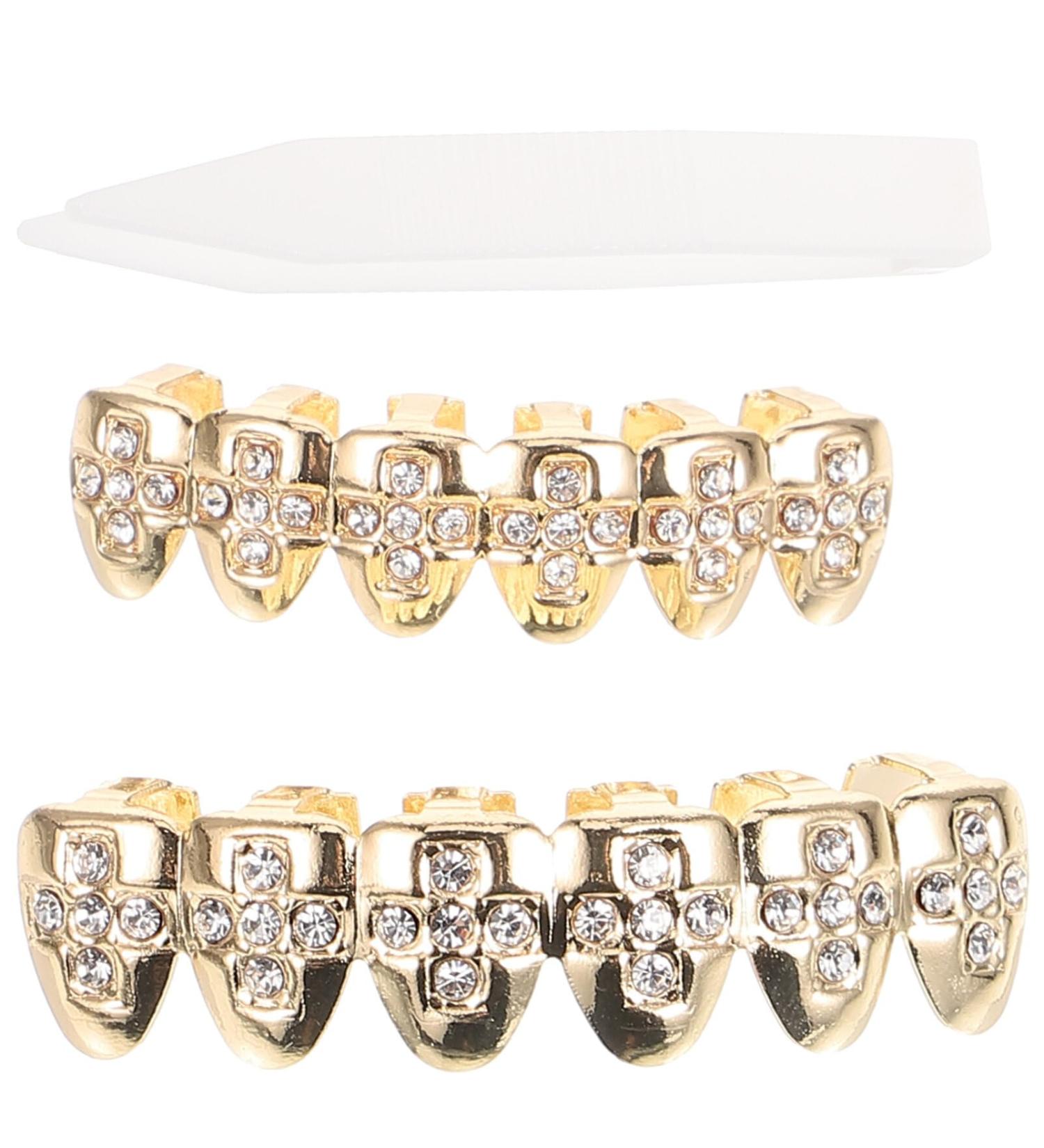 SOIMISS 1 Set Mouth Grill Rapper Props Decorative Teeth Grill Hip-pop Accessories Braces Stitching - Buy Online on SooperMarket.com