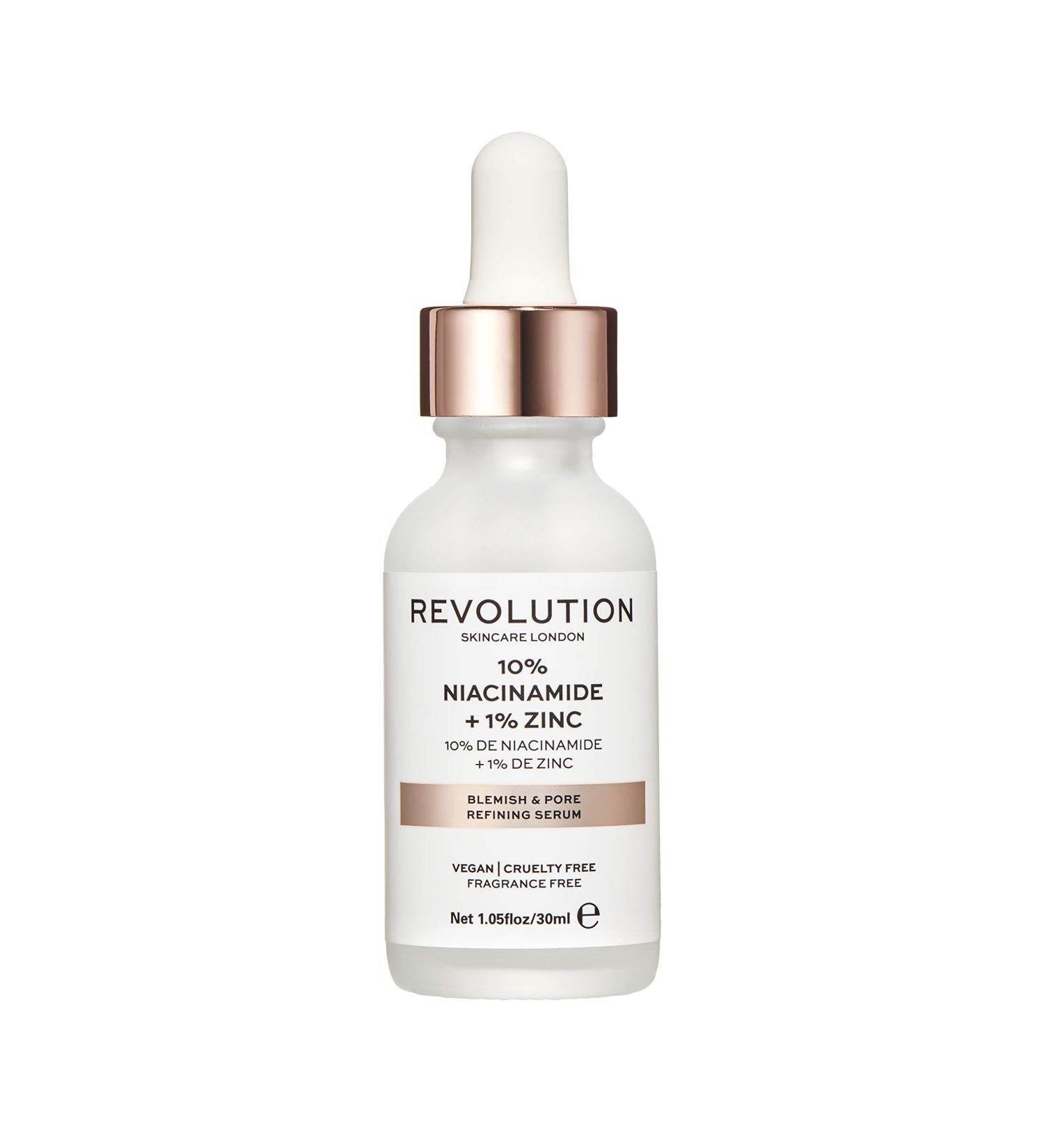 Revolution Skincare Blemish & Pore Refining Serum - 10% Niacinamide, 1% Zinc - Vegan & Cruelty Free - 30ml - Buy Online on SooperMarket.com