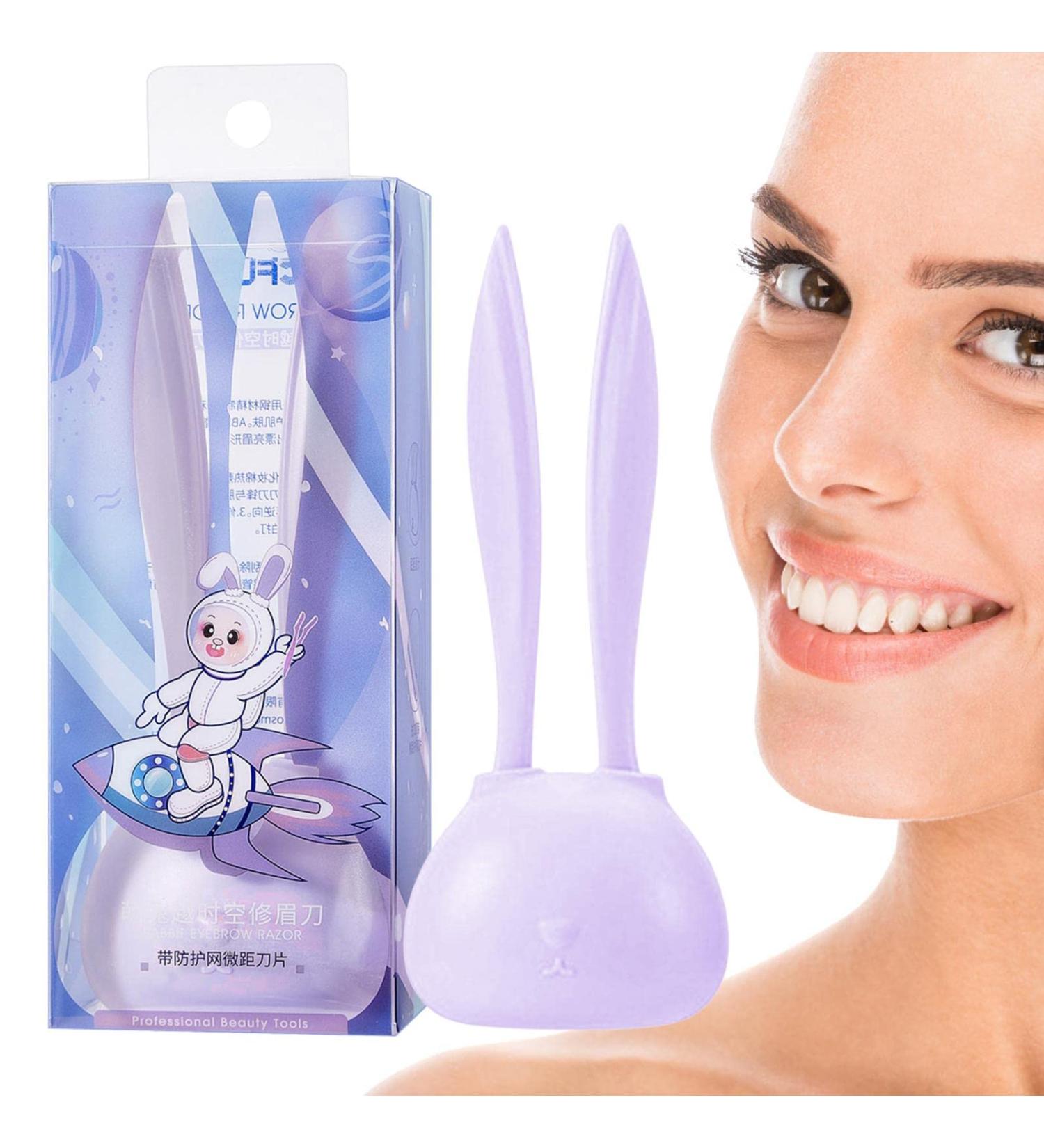 Buy Botiniv 2-Piece Eyebrow Razors for Women | Cute Rabbit-Eye Face Shaver & Dermaplaning Tool - Portable Hair Remover - Buy Online on SooperMarket.com