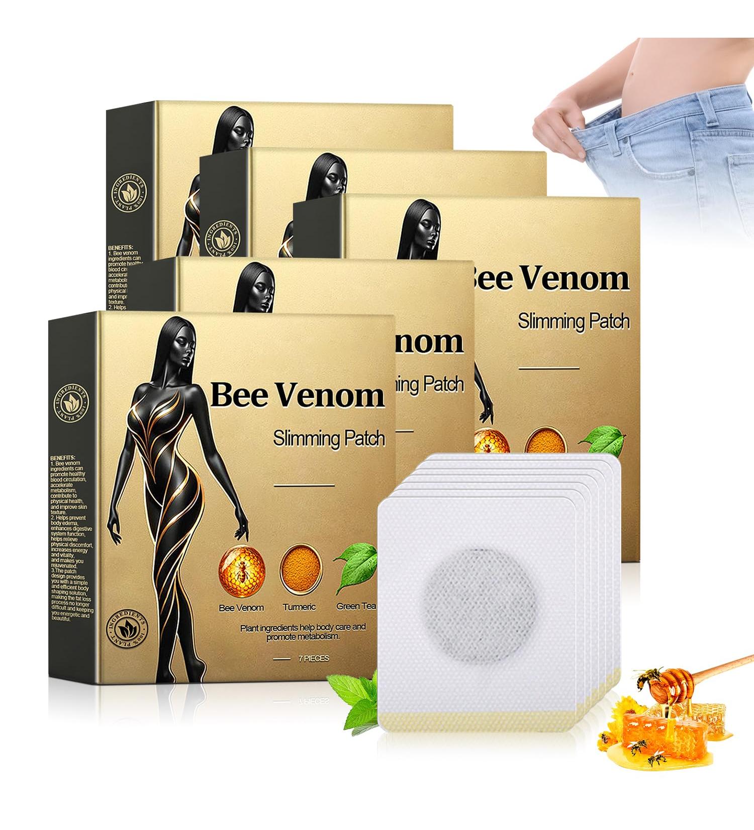 Todahof Bee Venom Slimming Plasters Bee Venom Plasters for Weight Loss Bee Venom Plaster Bee Venom Lymphatic Drainage Slimming Plaster Detox Plaster (5 Boxes) - Buy Online on SooperMarket.com