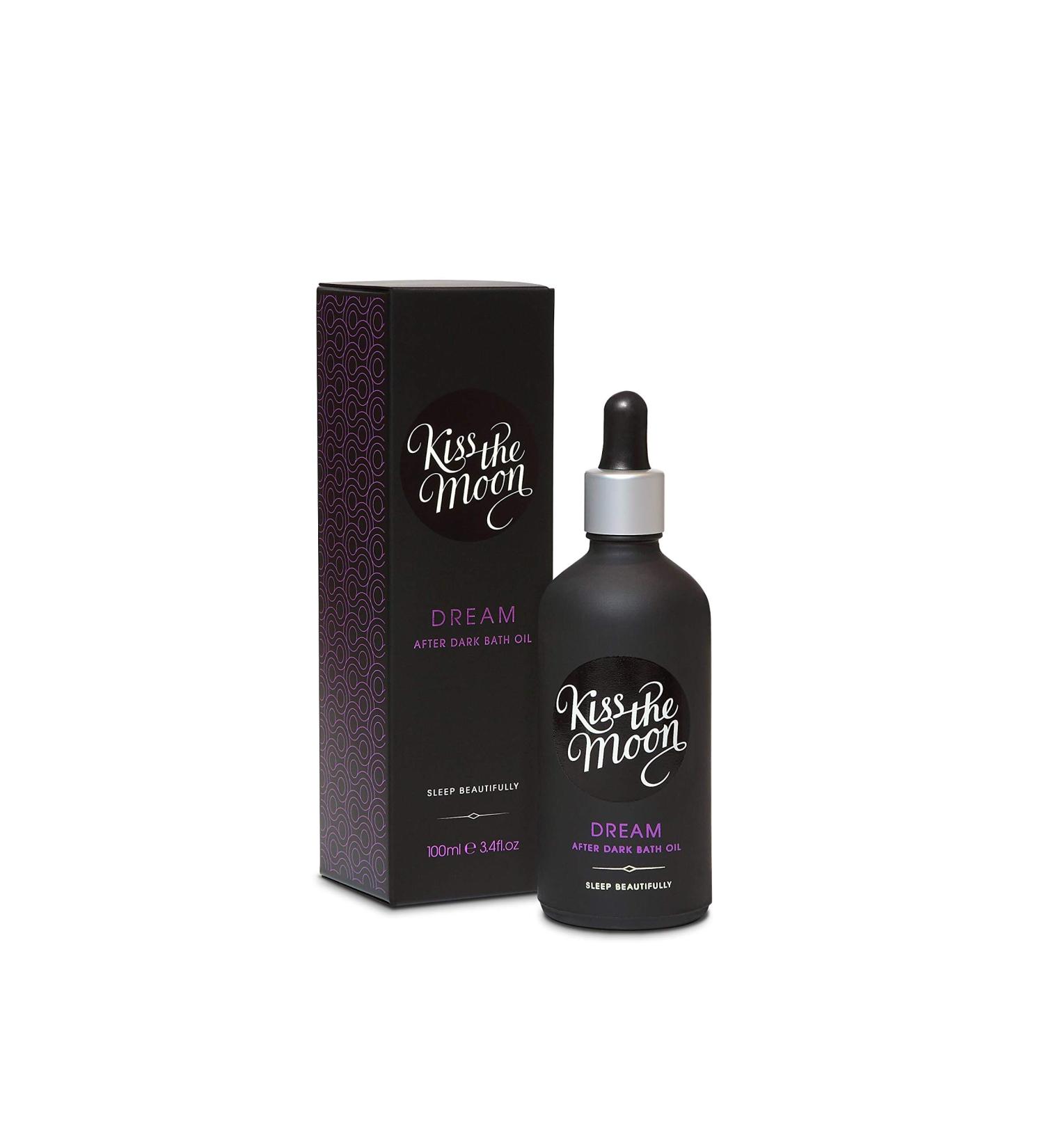 Kiss the Moon Dream After Dark Bath Oil 100ml | Essential Oils for Sleep & Glowing Skin | Natural Ingredients | Soothing Rose & Frankincense Aroma | International Shipping Available - Buy Online on SooperMarket.com