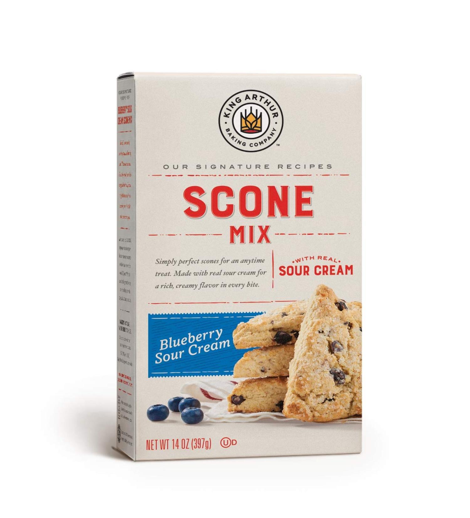 King Arthur, Blueberry Sour Cream Scone Mix, Signature Recipes, Non-GMO Project Verified, Certified Kosher, 14 Ounces
