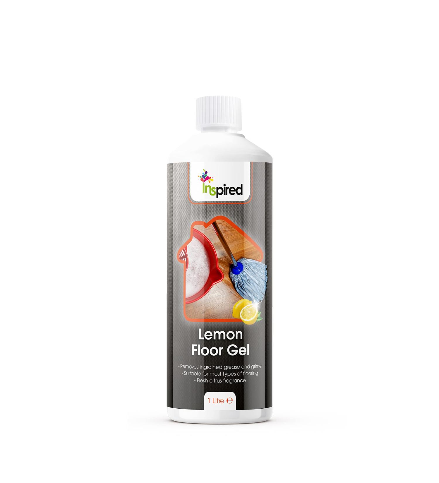 Inspired - Lemon Floor Gel | Powerful Concentrated Cleaner | Suitable for Hard Wood Laminate Tiles Vinyl and Stone - 1 Litre - Buy Online on SooperMarket.com