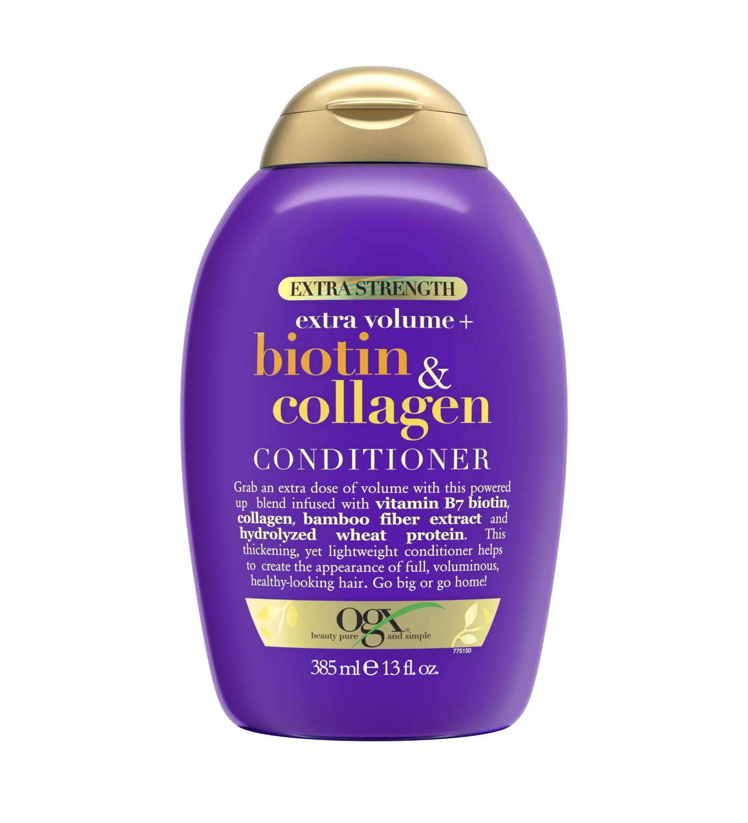 OGX Extra Strength Biotin & Collagen Conditioner 13 fl oz | Sulfate-Free for Thicker Fuller Hair - International Shipping Available - Buy Online on SooperMarket.com