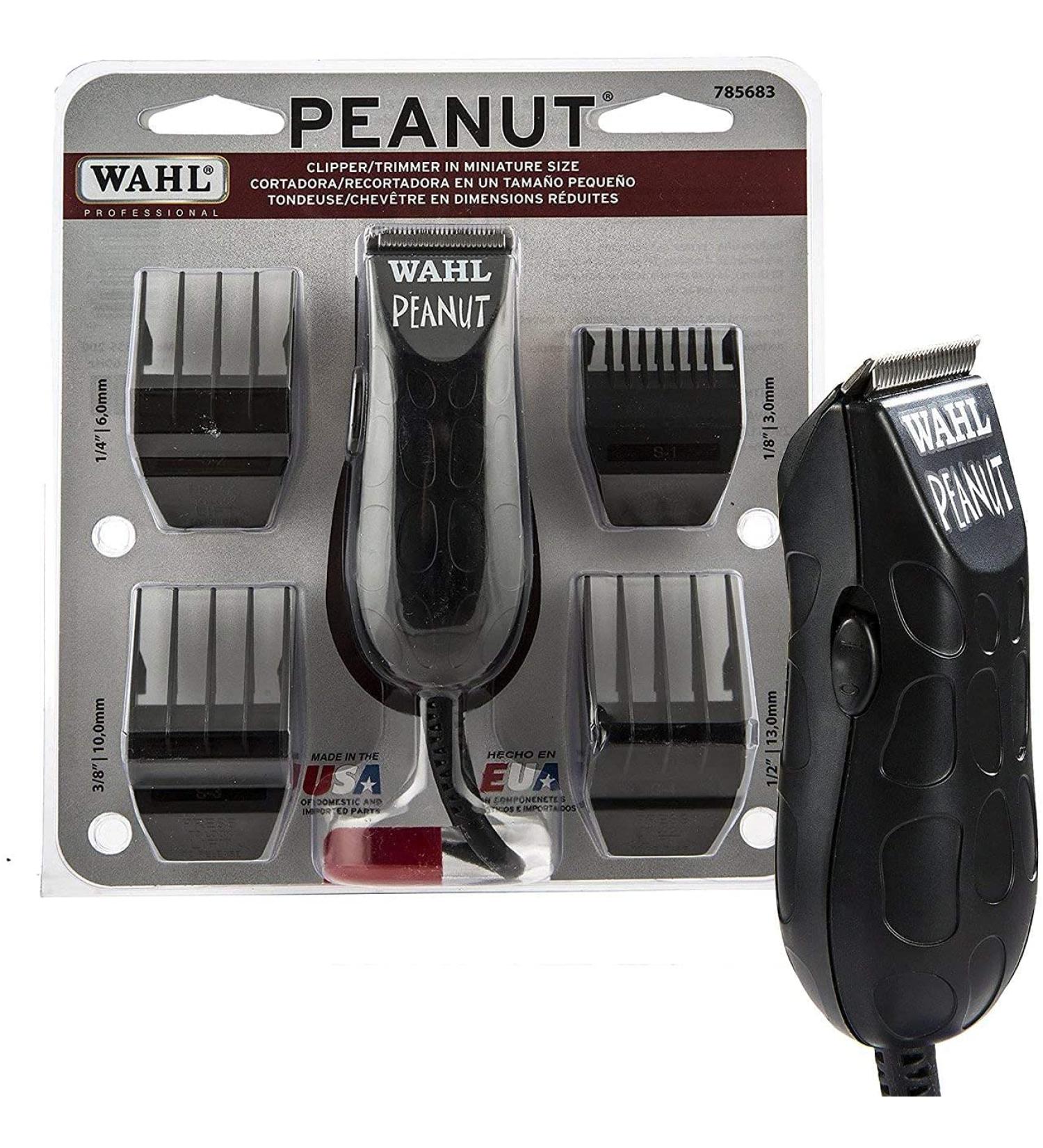 Wahl Professional Peanut Clipper & Trimmer (Black) - Precision Hair Cutting & Fading for Men Barbers & Stylists - 4 Guides Included Easy to Use International Shipping Available - Buy Online on SooperMarket.com