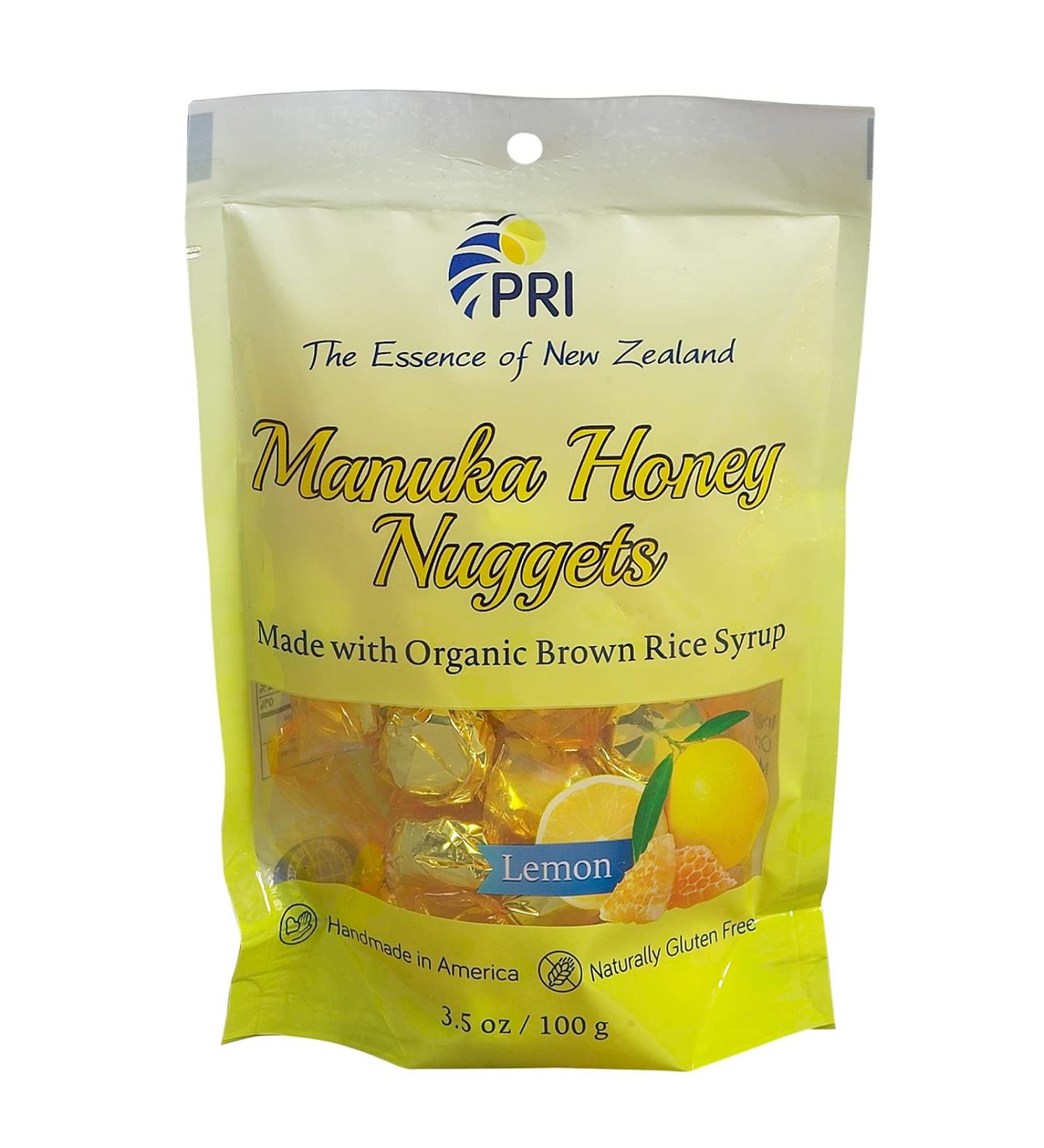 PRI Manuka Honey & Lemon Nuggets - All Natural Hard Candy | 3.5oz - Buy Online on SooperMarket.com