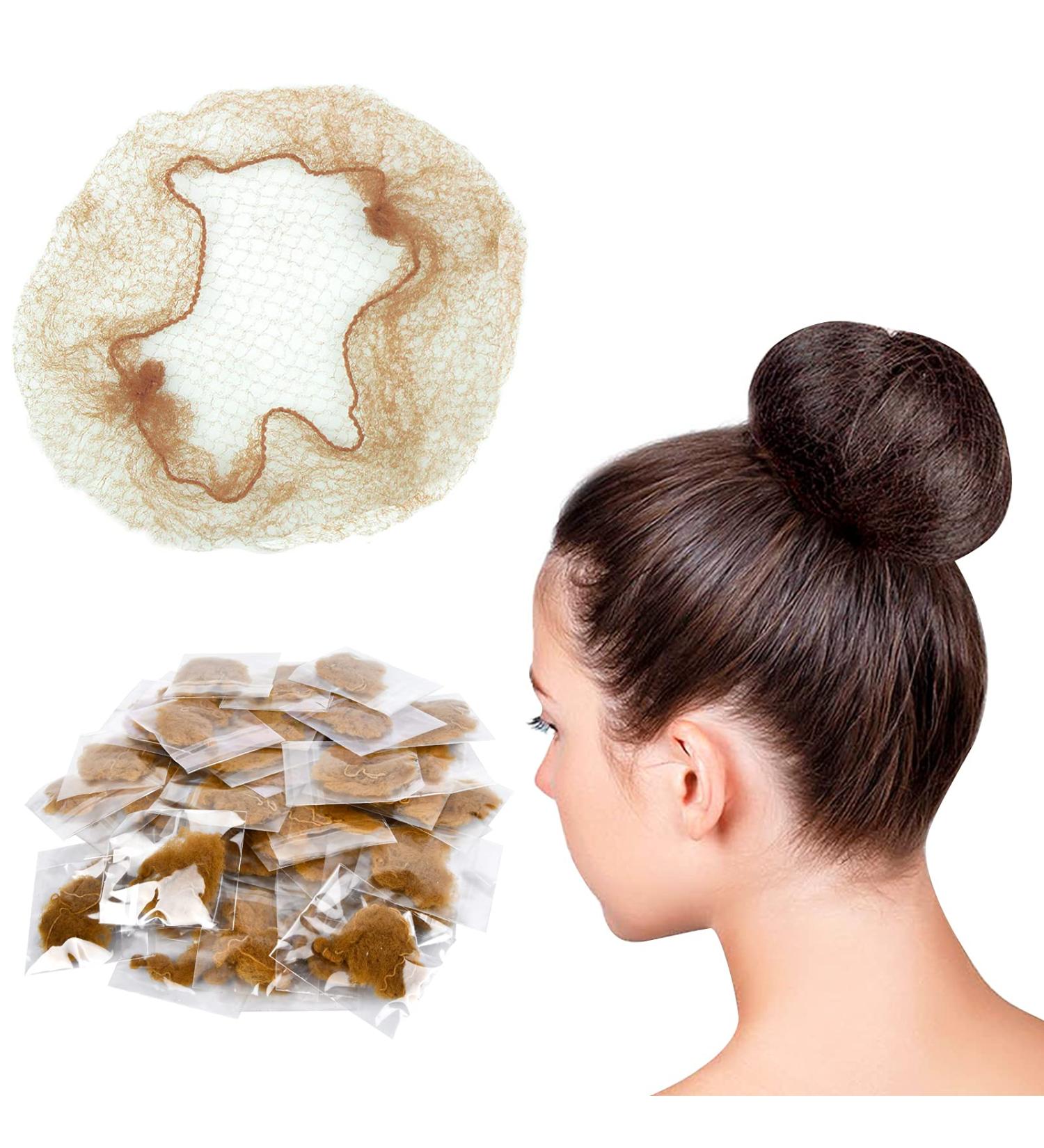 50 Pieces Elastic Invisible Hair Nets - Perfect for Women & Girls Ideal Hair Styling Accessories for Ballet Dancers - Buy Online on SooperMarket.com