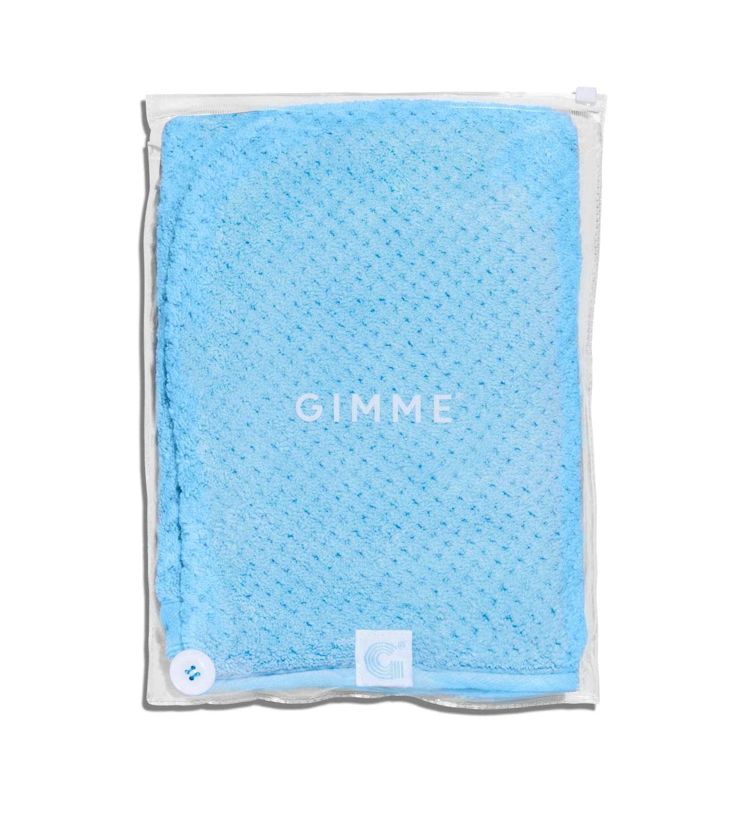 GIMME Beauty 100% Microfiber Hair Towel - Ultra Absorbent Quick Dry Wrap for Long Hair & All Hair Types - Frizz-Free Drying - Blue - Buy Online on SooperMarket.com