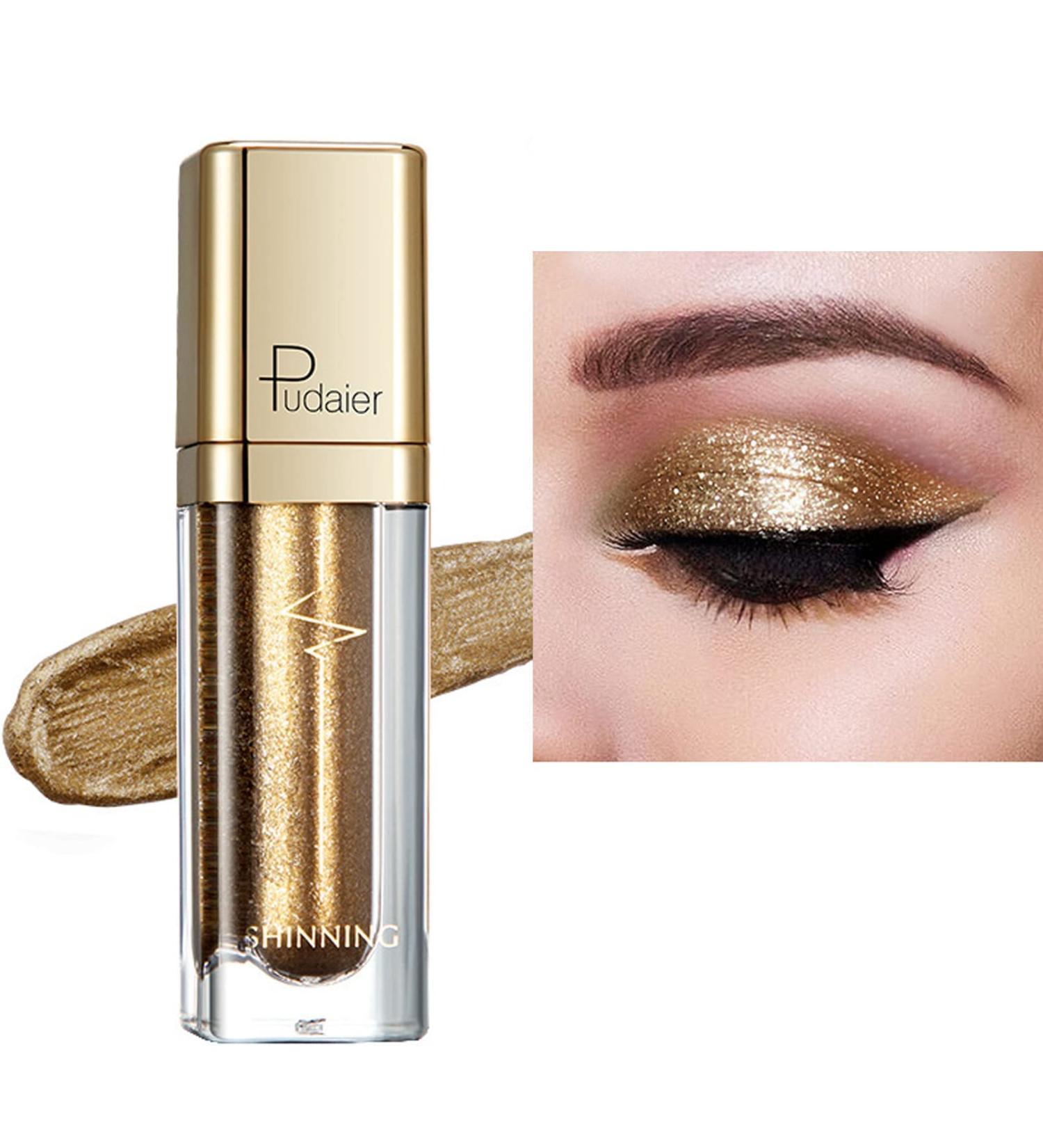 Glitter Eyeshadow & Eyeliner Pen Set - Gold | Long Lasting, Waterproof & Quick Drying - Buy Online on SooperMarket.com