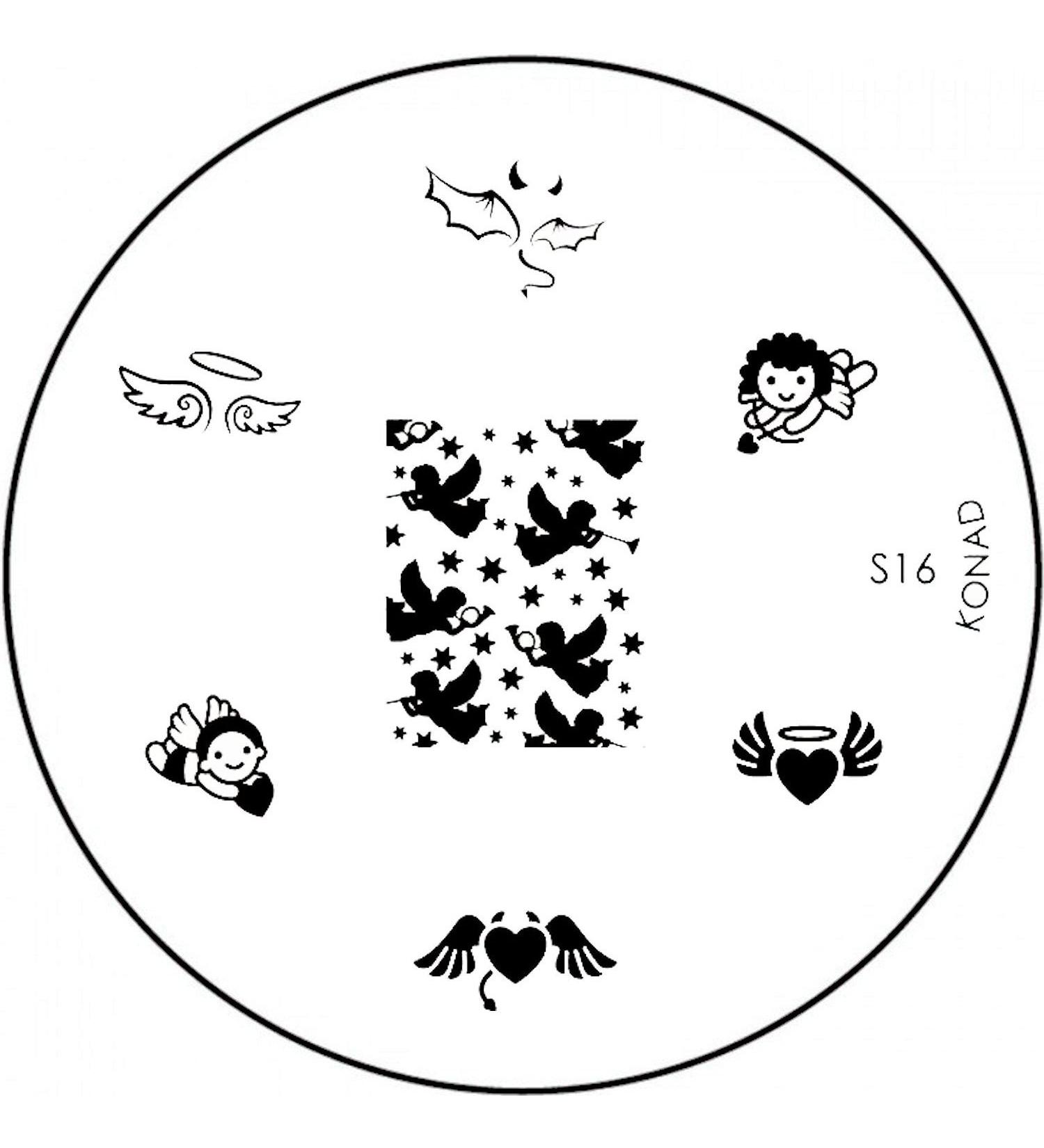 STAMPING STENCIL # S-16 Angel devil devilish rascal