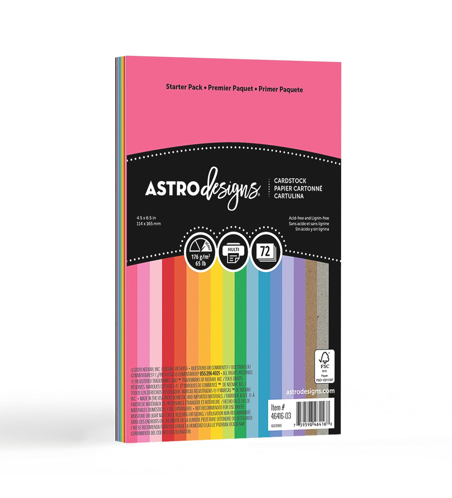 Neenah Astrodesigns/Creative Collection Starter Kit Cardstock  4.5 x 6.5  65 lb/176 GSM  18-Color Assortment  72 Sheets (46416-03) - Buy Online on SooperMarket.com
