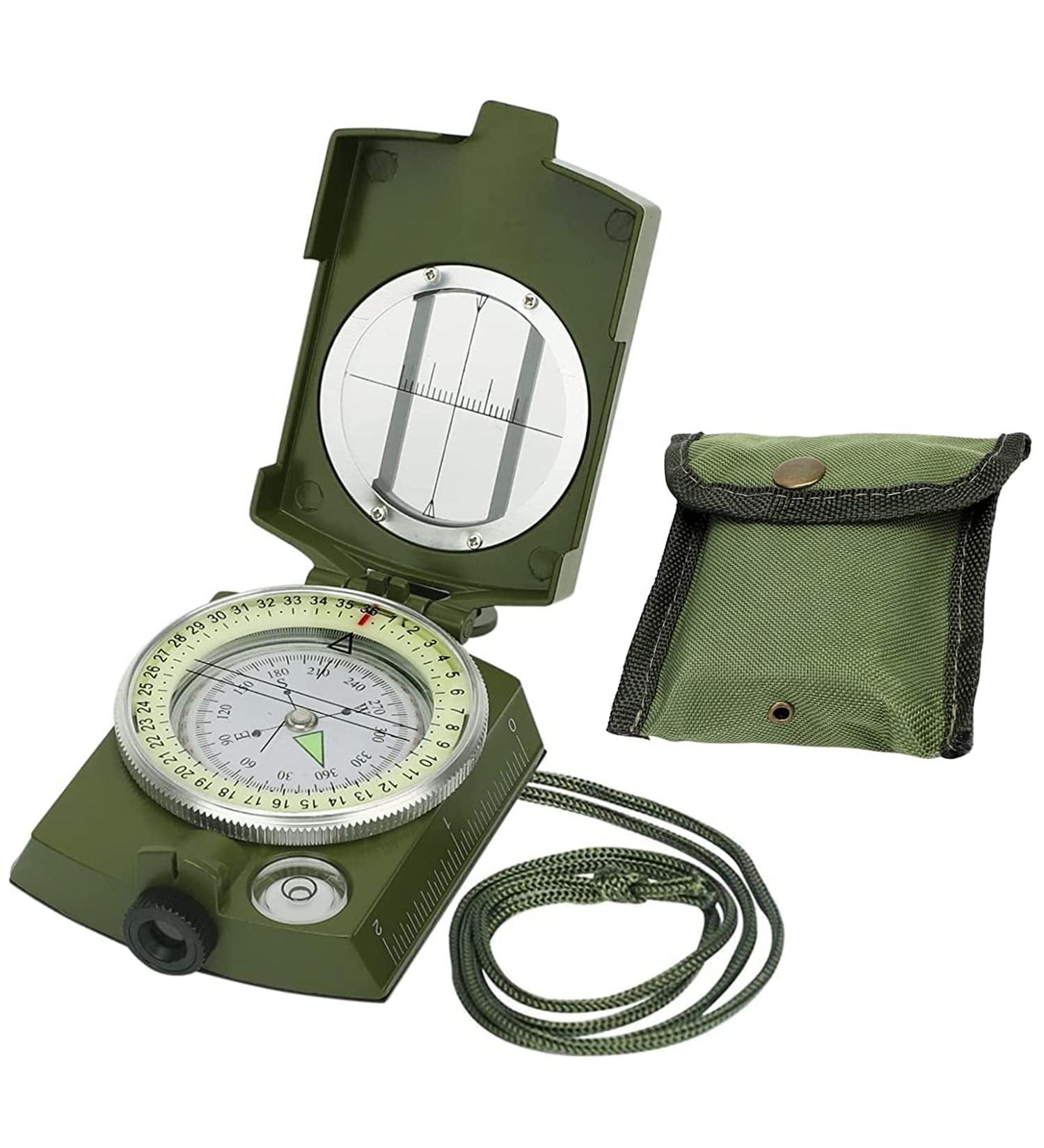 euBSWA Professional Outdoor Military March Compass - Waterproof & Shockproof Pocket Compass for Hunting Hiking and Camping - Buy Online on SooperMarket.com