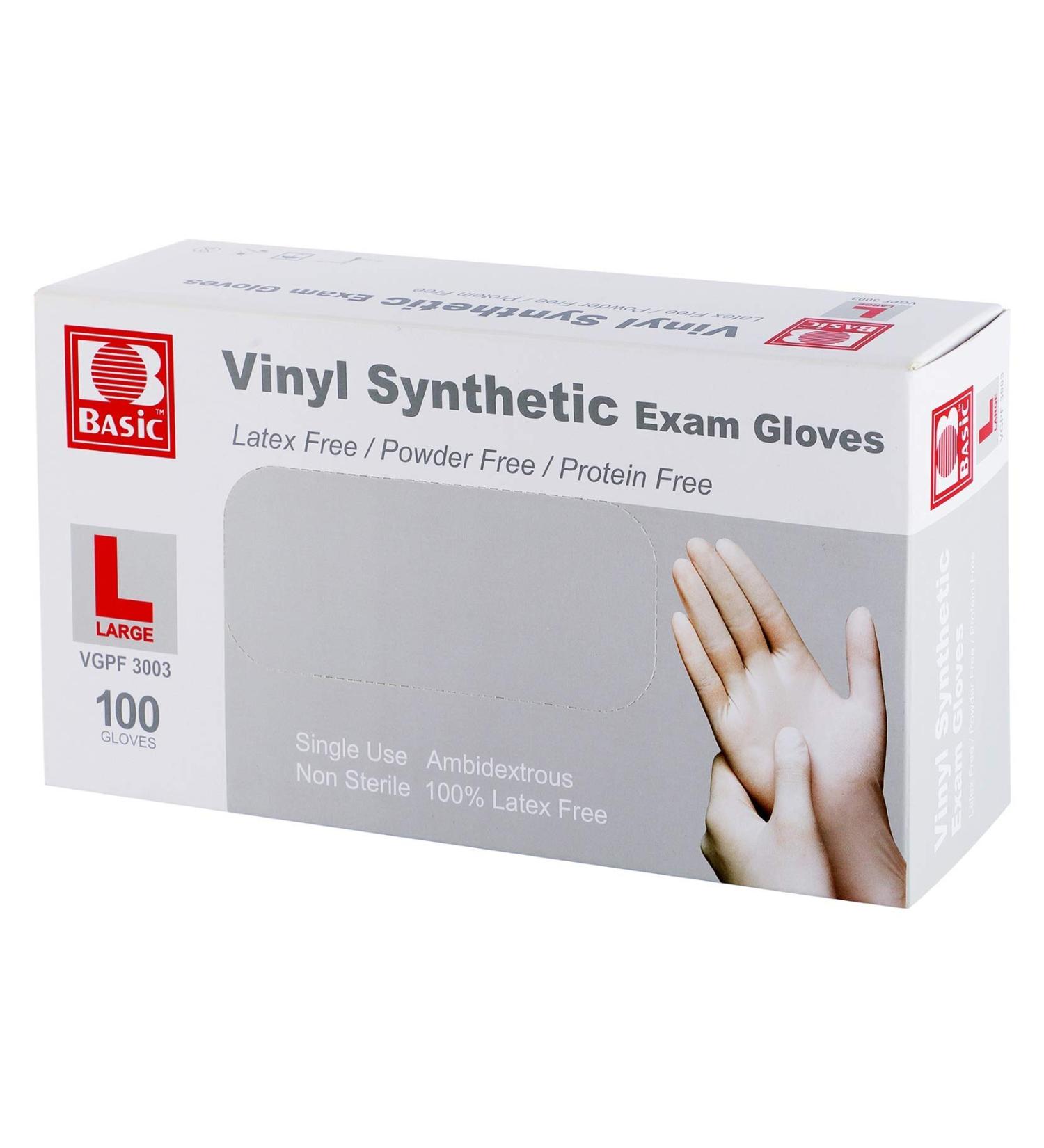 100PCS Large Disposable Medical Clear Vinyl Exam Gloves - Latex-Free & Powder-Free | Oh! Trendy Industrial Gloves - Buy Online on SooperMarket.com