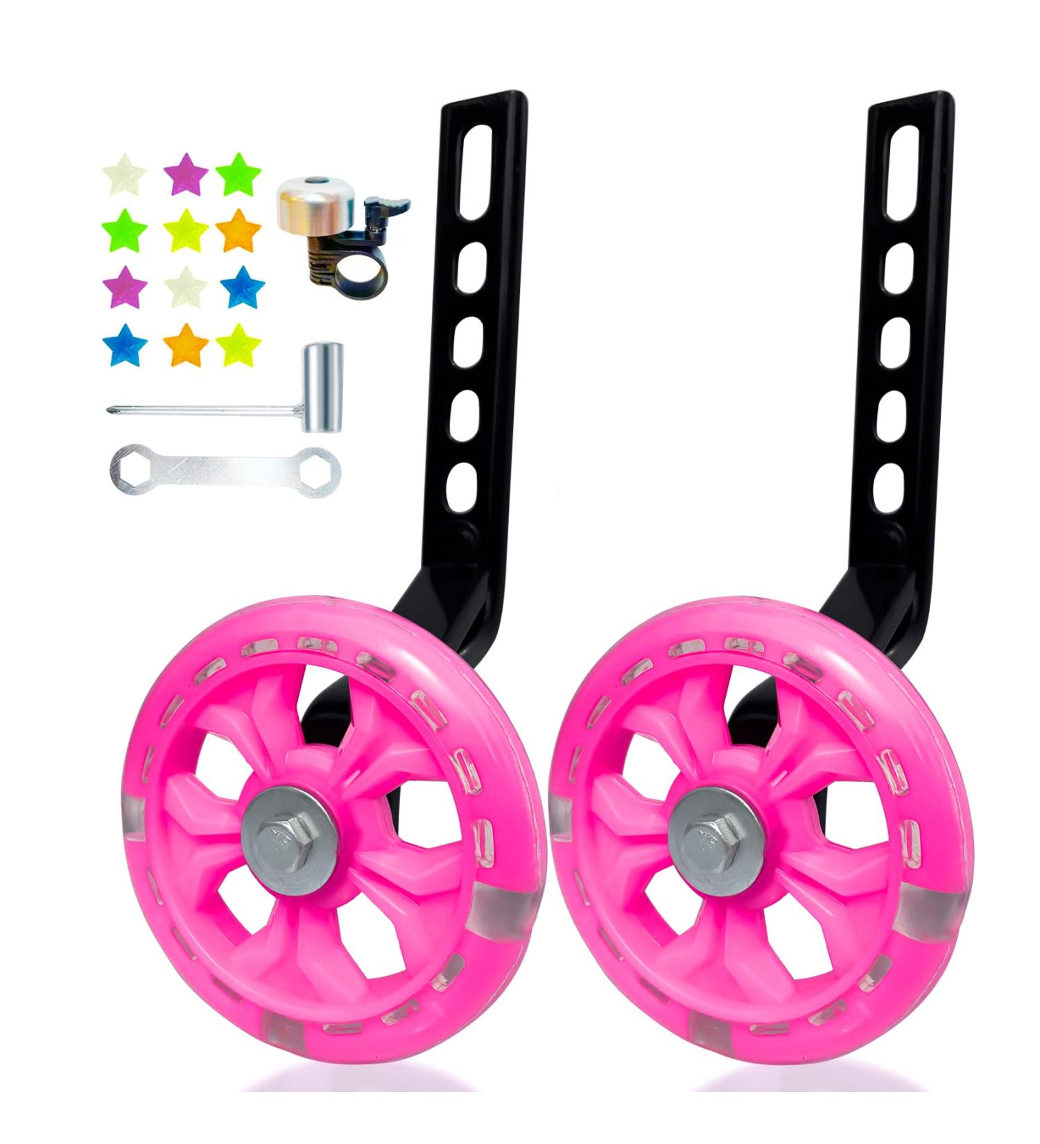 Flash Mute Big Wheel Pink Training Wheels for 12-20 inch Single Speed Bike - Buy Online on SooperMarket.com