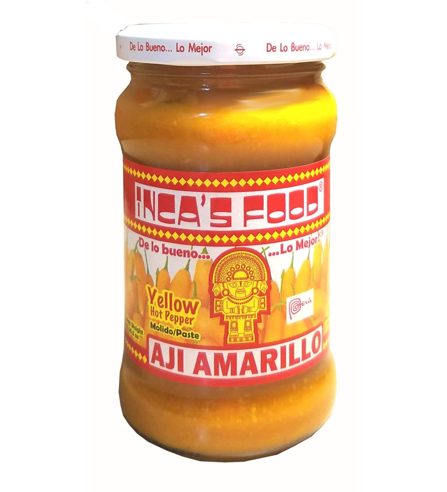 Inca's Food Aji Amarillo - Yellow Hot Pepper Molido/paste 10.5oz - Product of Peru