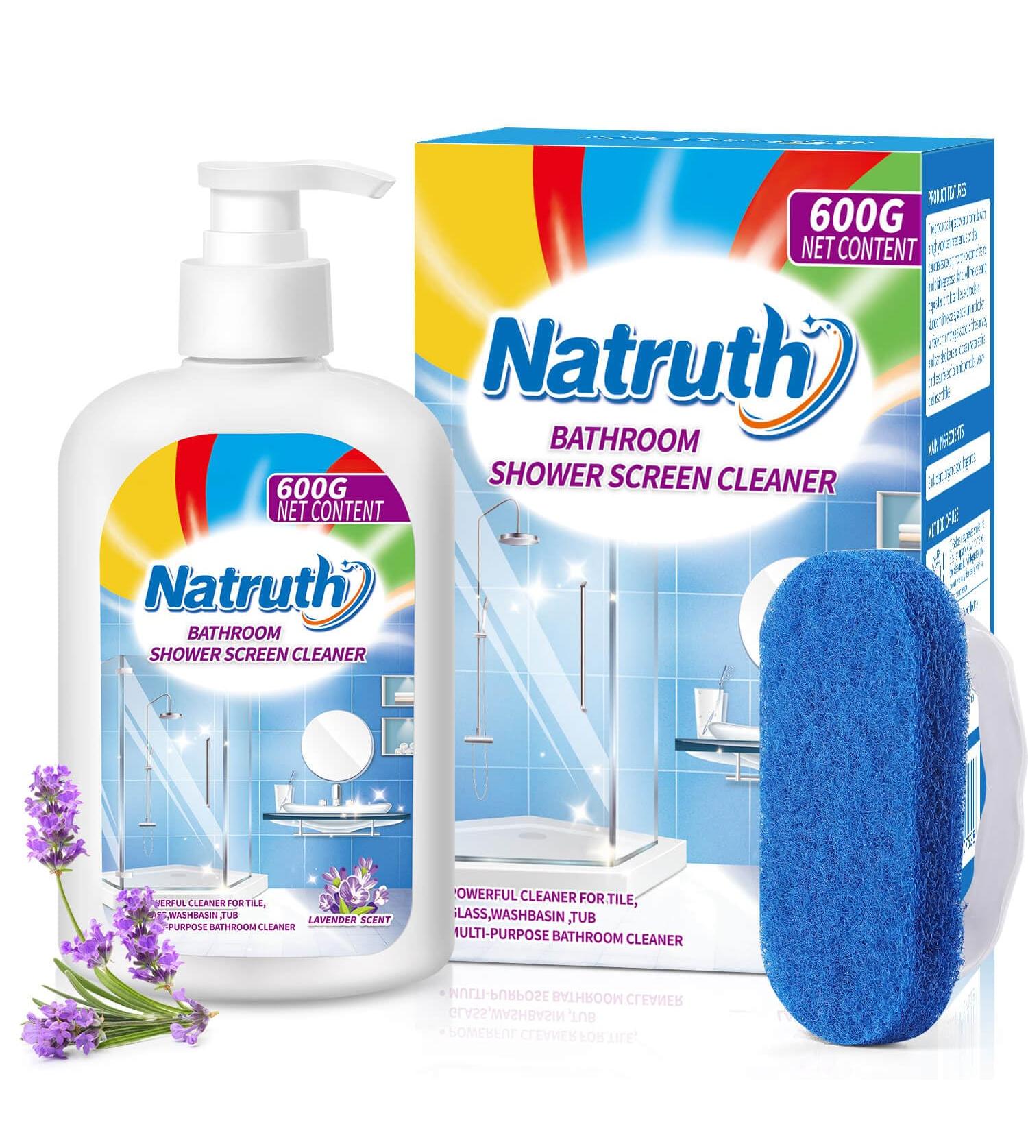 NATRUTH Lavender Shower Screen Cleaner 500ml - Limescale Remover for Glass Shower Screens - Buy Online on SooperMarket.com