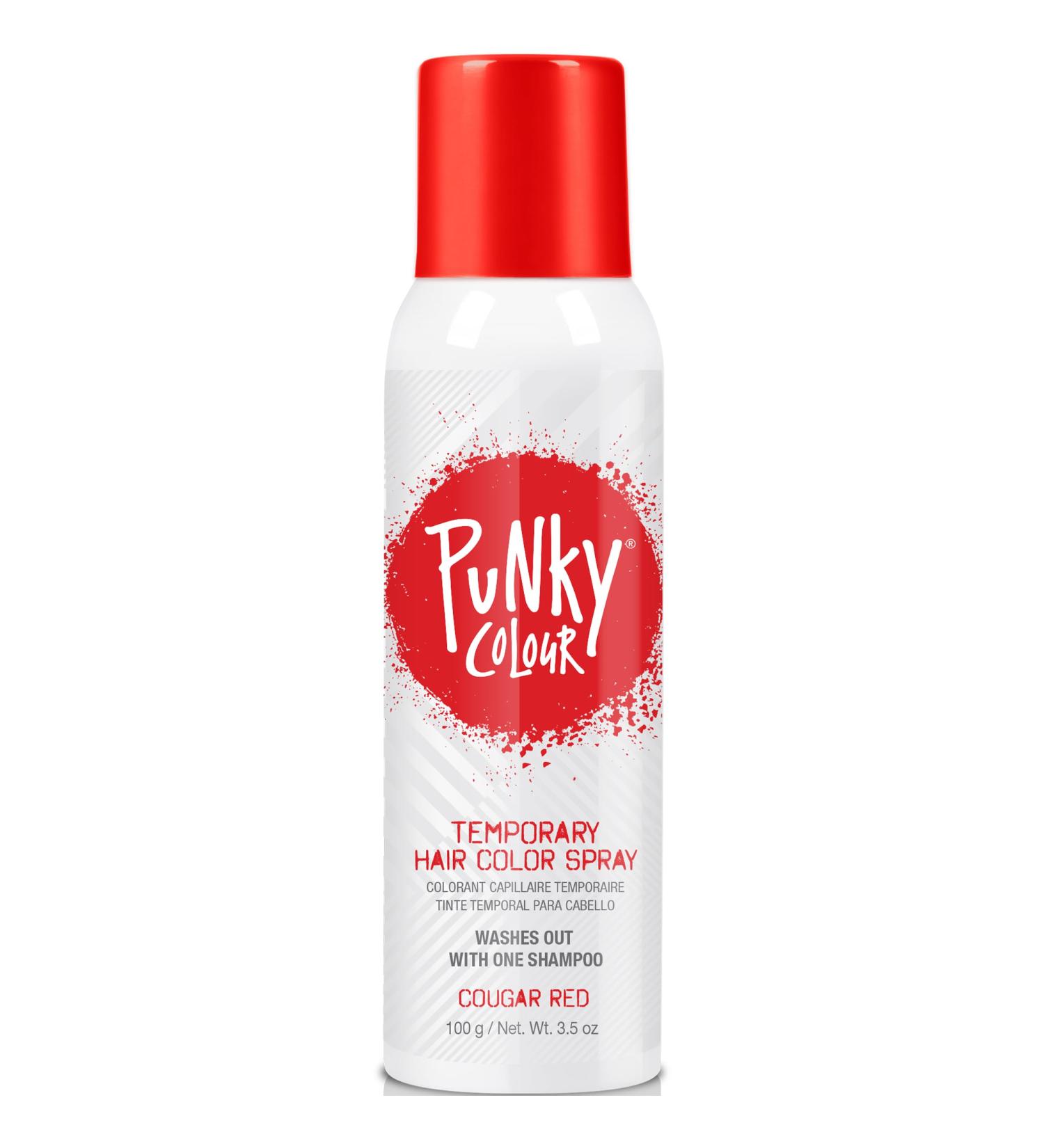 Punky Temporary Hair Color Spray Cougar Red Non-Damaging Spray-On Hair Dye Instant Vivid Hair Color 3.5 oz 1-Pack 3.5 Ounce (Pack of 1) Cougar Red - Buy Online on SooperMarket.com