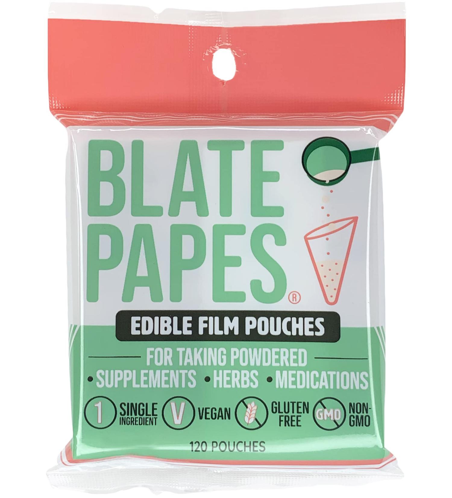 Blate Papes Edible Film Pouches 120 Count - Gel Film Bags for Herbs & Supplements - Buy Online on SooperMarket.com