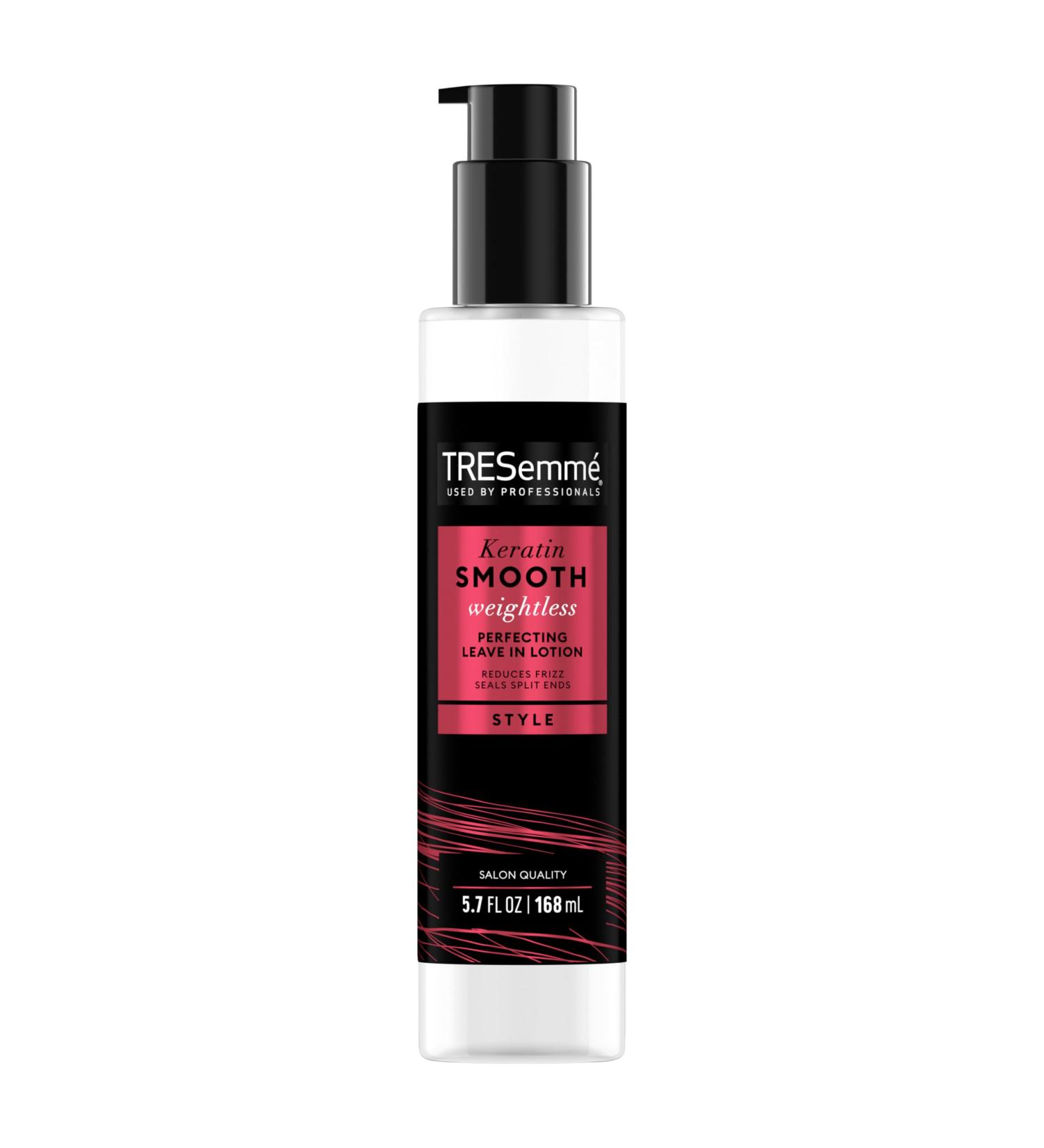 TRESemm Perfecting Leave-In Lotion Keratin Smooth | Reduce Frizz & Seal Split Ends | 5.7 oz Hair Styling Agent - International Shipping Available - Buy Online on SooperMarket.com
