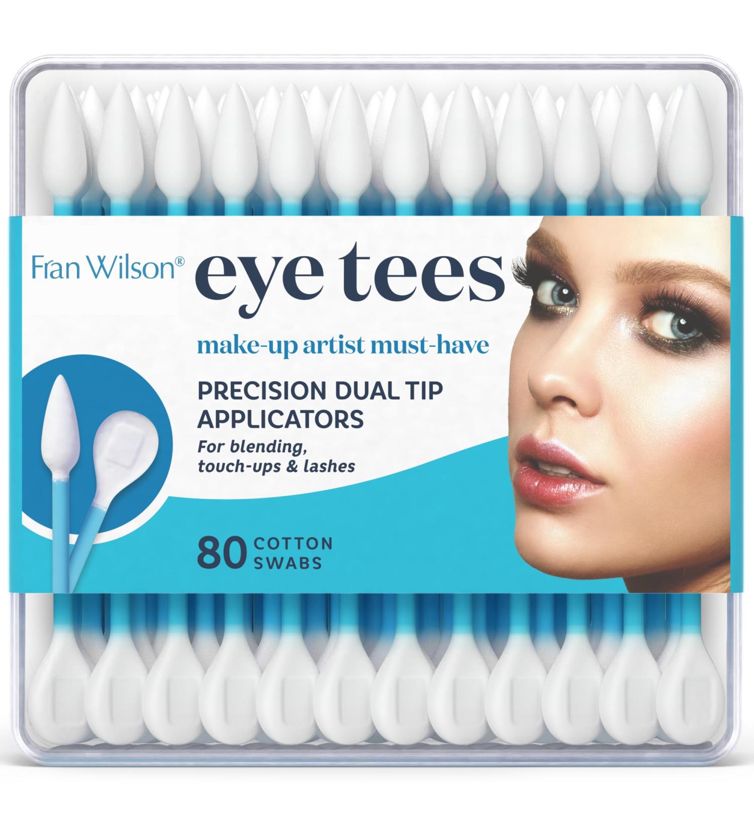 Fran Wilson EYE TEES COTTON TIPS 80 Count (1 Pack) - Precision Makeup Applicator Double-sided tees with Pointed and Rounded Ends for Perfect Blending Effective Cleaning and Precise Touch-ups Blue 45 - Buy Online on SooperMarket.com
