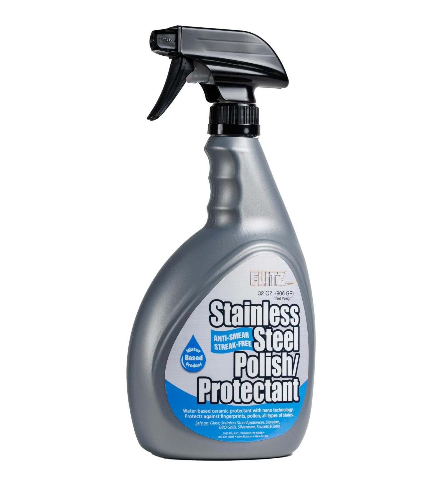 Flitz Stainless Steel Polish - Streak-Free Cleaner for Appliances - 32 oz | Protects Against Fingerprints - Best International Shipping - Buy Online on SooperMarket.com