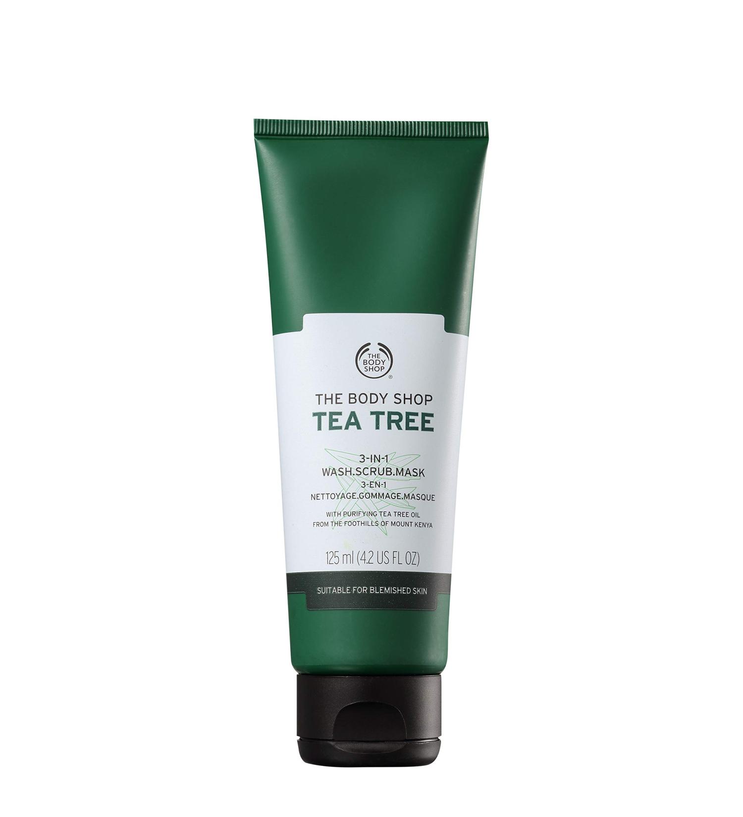 The Body Shop Tea Tree 3-in-1 Wash.Scrub.Mask for Unisex - 4.2 oz Mask