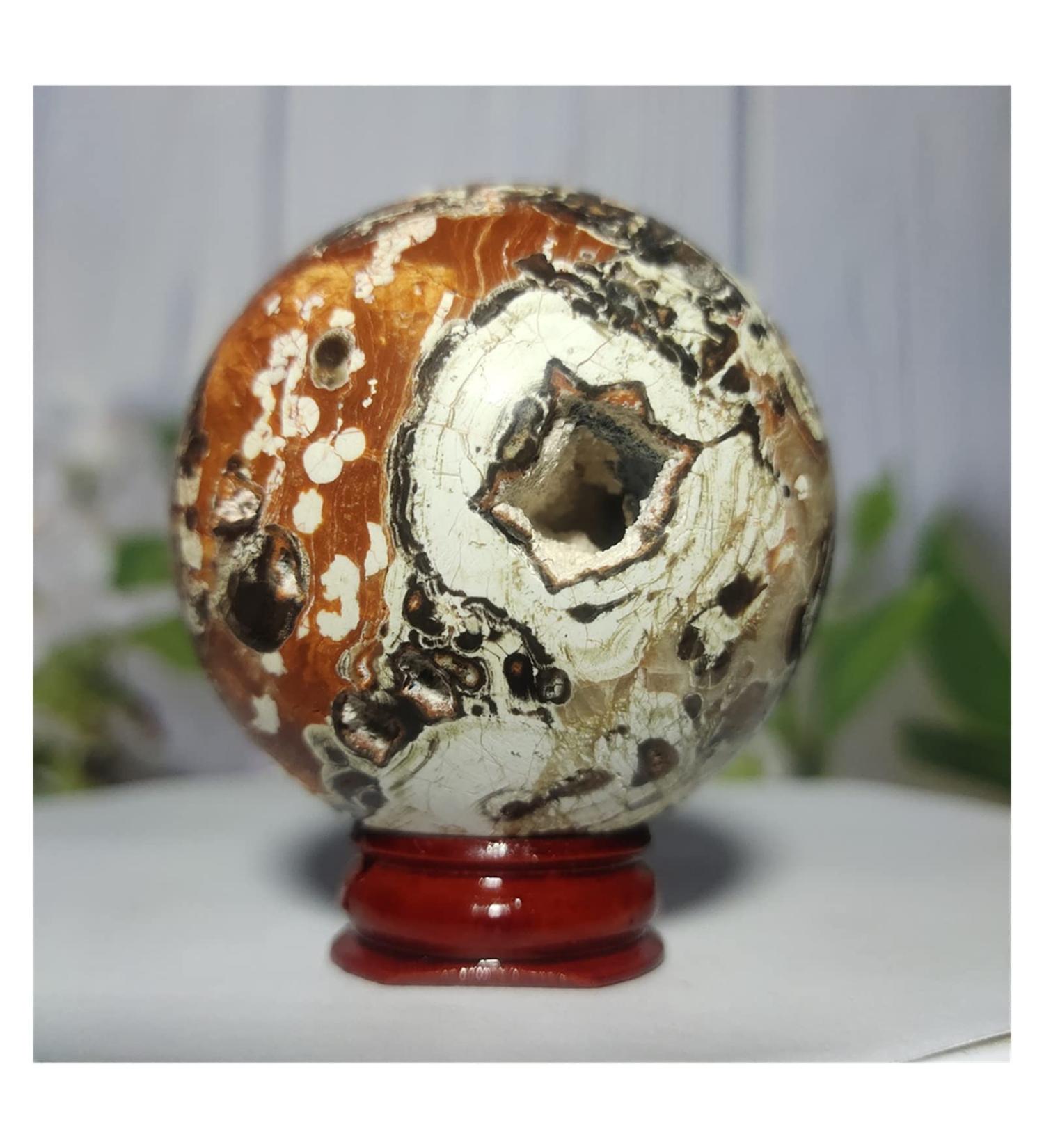 Natural Crystal Rough Natural Sphere Natural Quartz Crystal Money Agate Ball Specimen Gemstone Reiki Stones Home Decoration 1pc (Color : 280-290g) - Buy Online on SooperMarket.com