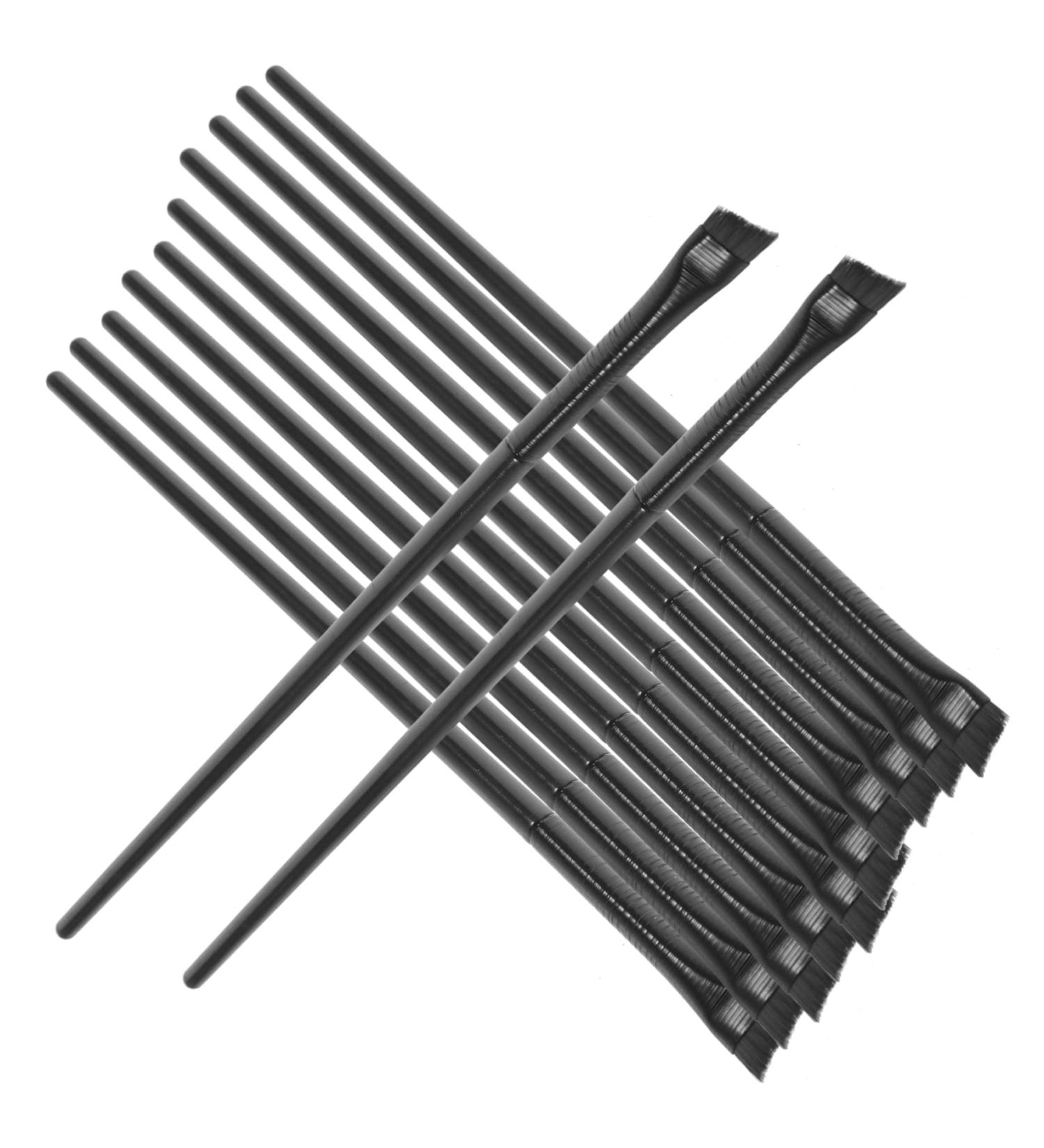 Mikinona Flat Concealer Brush 12pcs Eyeliner Brush Eye Shadow Brush Flat Eyeliner Brush Eyeshadow Eyeliner Make up 14.5x0.7x0.5cm Black - Buy Online on SooperMarket.com