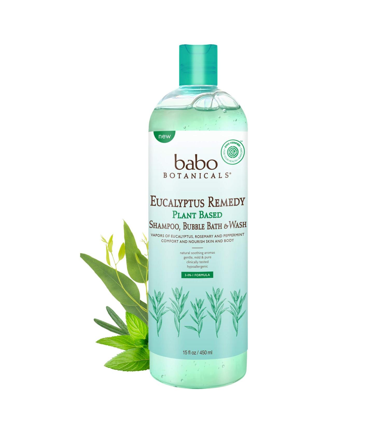 Babo Botanicals 3-in-1 Eucalyptus Shampoo, Bubble Bath & Wash - 15 fl oz - Buy Online on SooperMarket.com