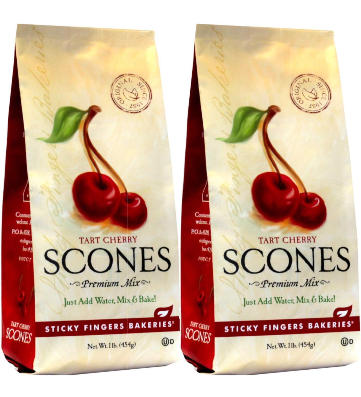 English Scone Mix Tart Cherries by Sticky Fingers Bakeries Easy to Make English Scones Fresh Baked Makes 12 Scones (2pk) 1 Pound (Pack of 2) - Buy Online on SooperMarket.com