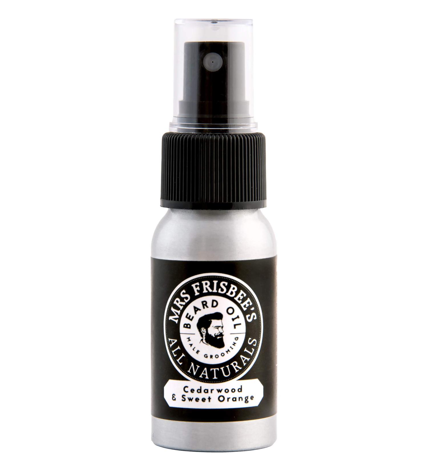 Beard Oil with Cedarwood and Sweet Orange Pure Essential Oils by Mrs Frisbee's All Naturals/Handmade/Natural/Vegan (50ml)