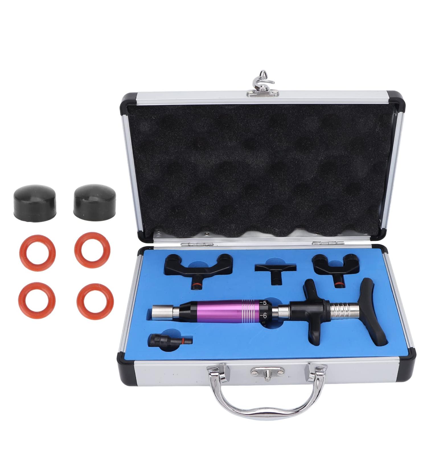 Chiropractic Handheld Device for Spine Adjustment - Ergonomic Manual Massage Tool with Case - Ideal for Men & Women - Violet - Buy Online on SooperMarket.com