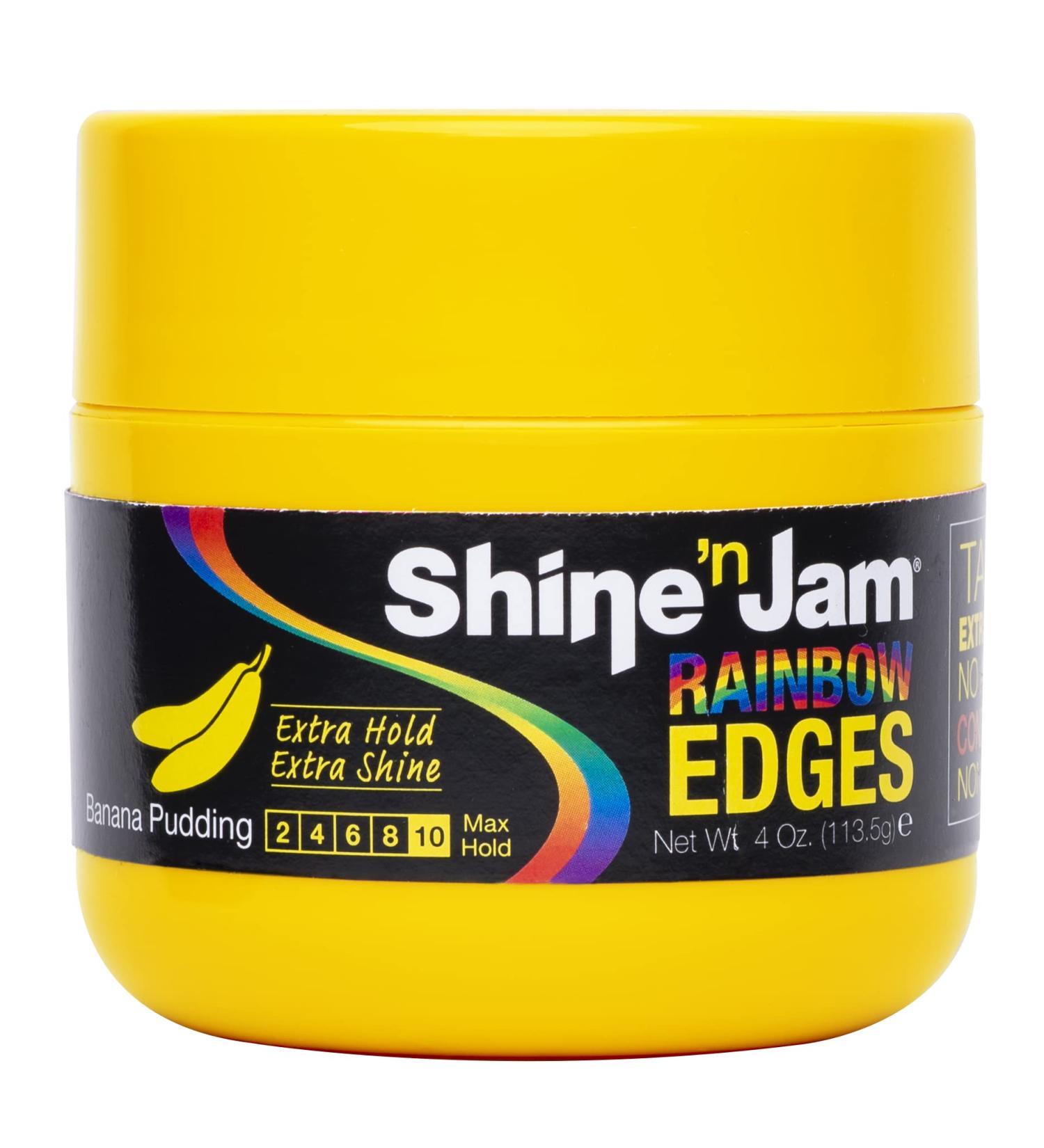 Shine 'n Jam Rainbow Edges - Banana Pudding - 4 oz (Pack of 2) Banana 4 Fl Oz (Pack of 2)