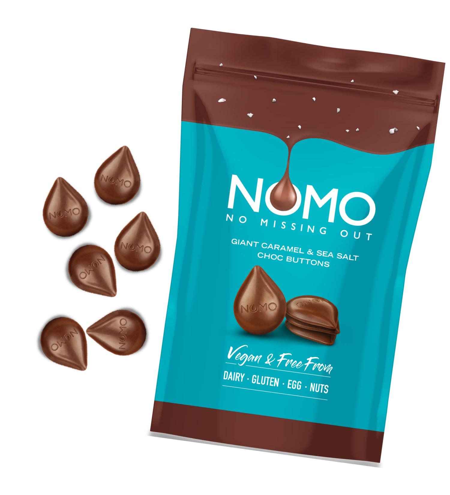 Nomo Caramel and Seasalt Chocolate Giant Buttons 110g - Buy Online on SooperMarket.com