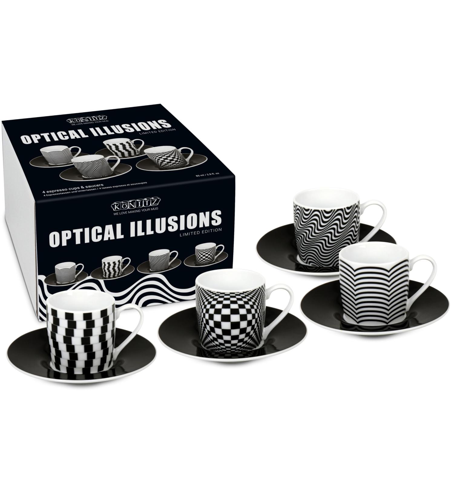 Konitz Espresso in GK Optical Illusions Set of 4