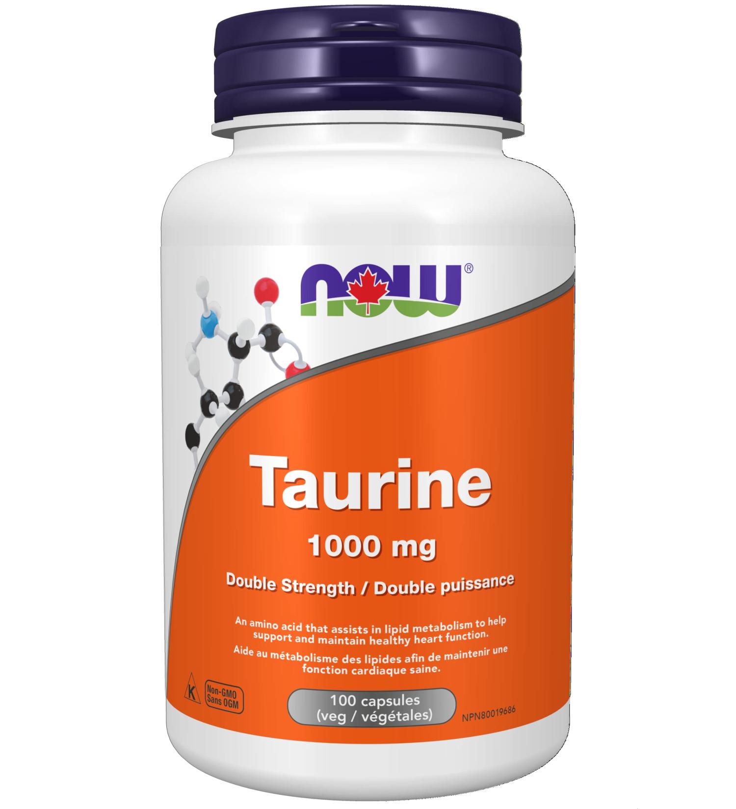 NOW Supplements Taurine 1000mg Capsules 100 Count Taurine Unflavored 100 count (Pack of 1) - Buy Online on SooperMarket.com