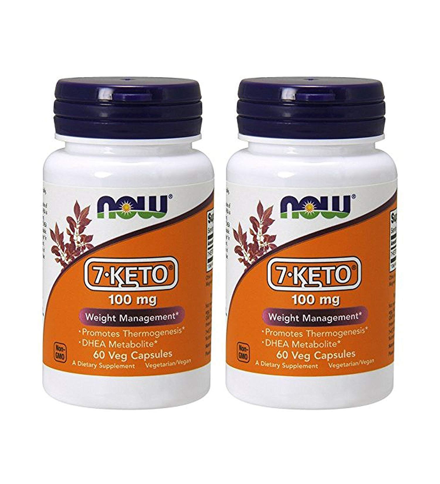 NOW Foods 7-KETO 100 mg - 60 Veg Capsules | Weight Loss Support & Metabolism Booster - Buy Online on SooperMarket.com