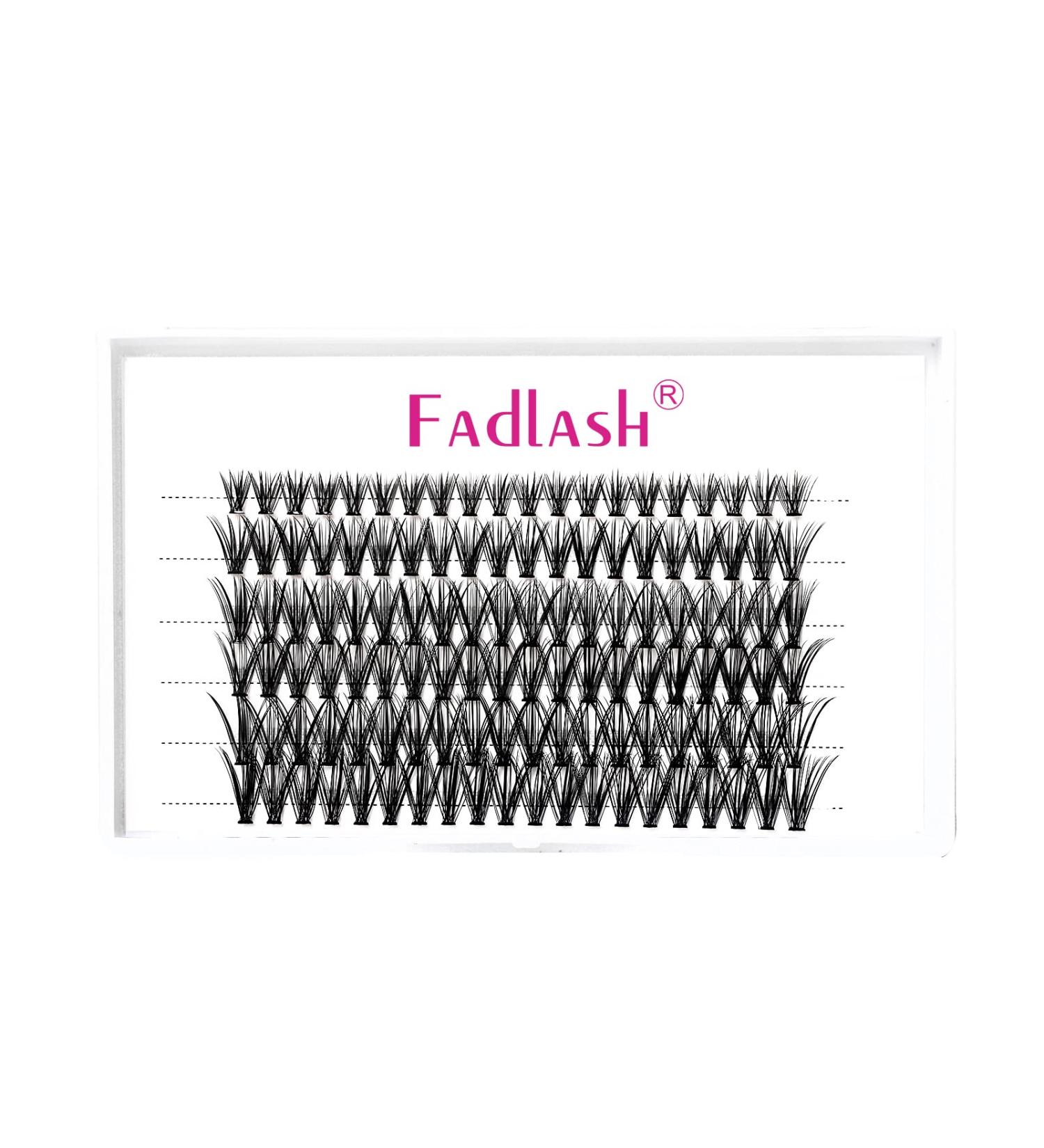 Fadlash 14mm D Curl Cluster Eyelash Extensions - 30 Root Individual Lashes, 0.07mm Thickness - Buy Online on SooperMarket.com