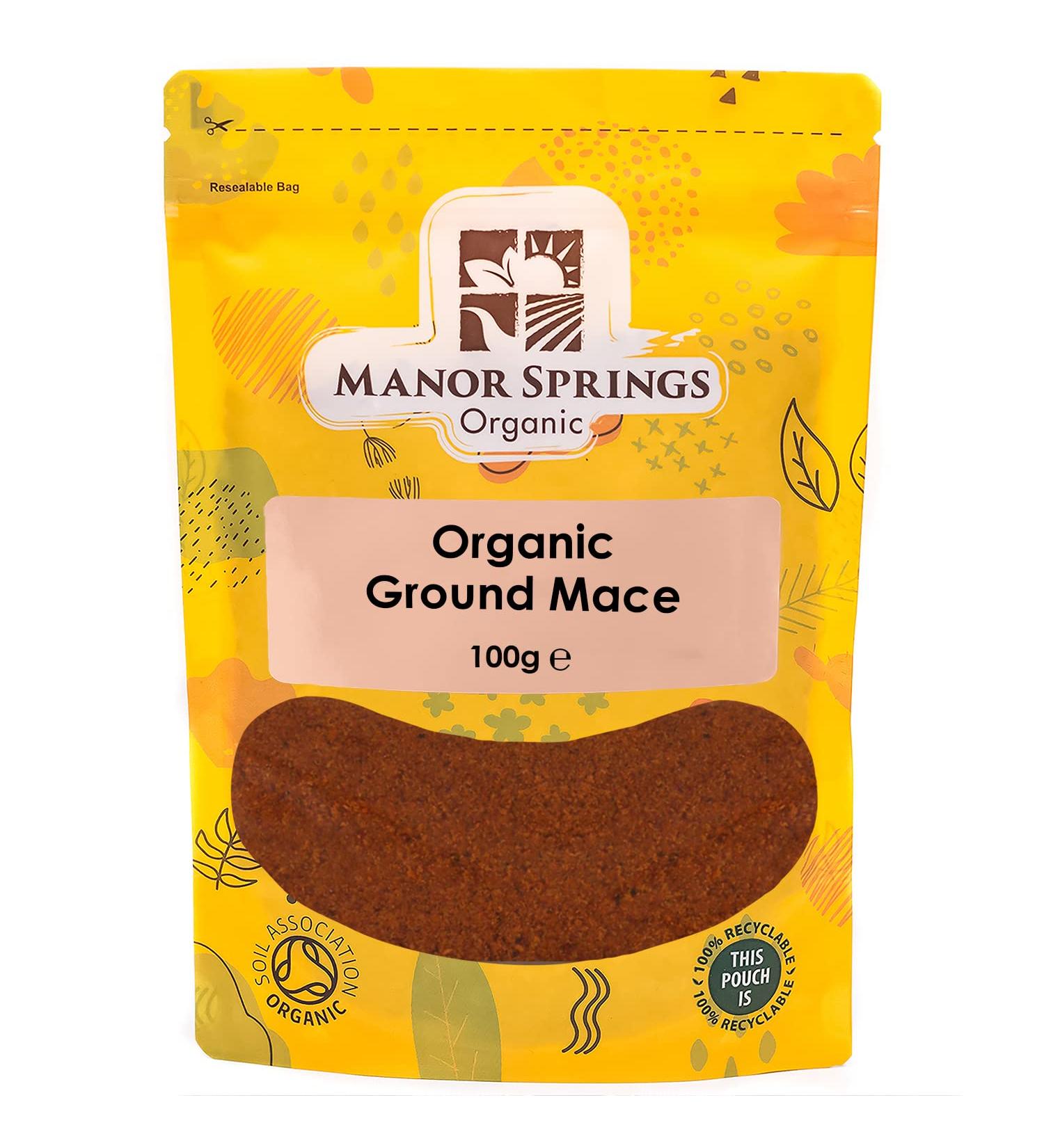 Manor Springs Organic Ground Mace 100g - Pure and Natural Spice - Buy Online on SooperMarket.com