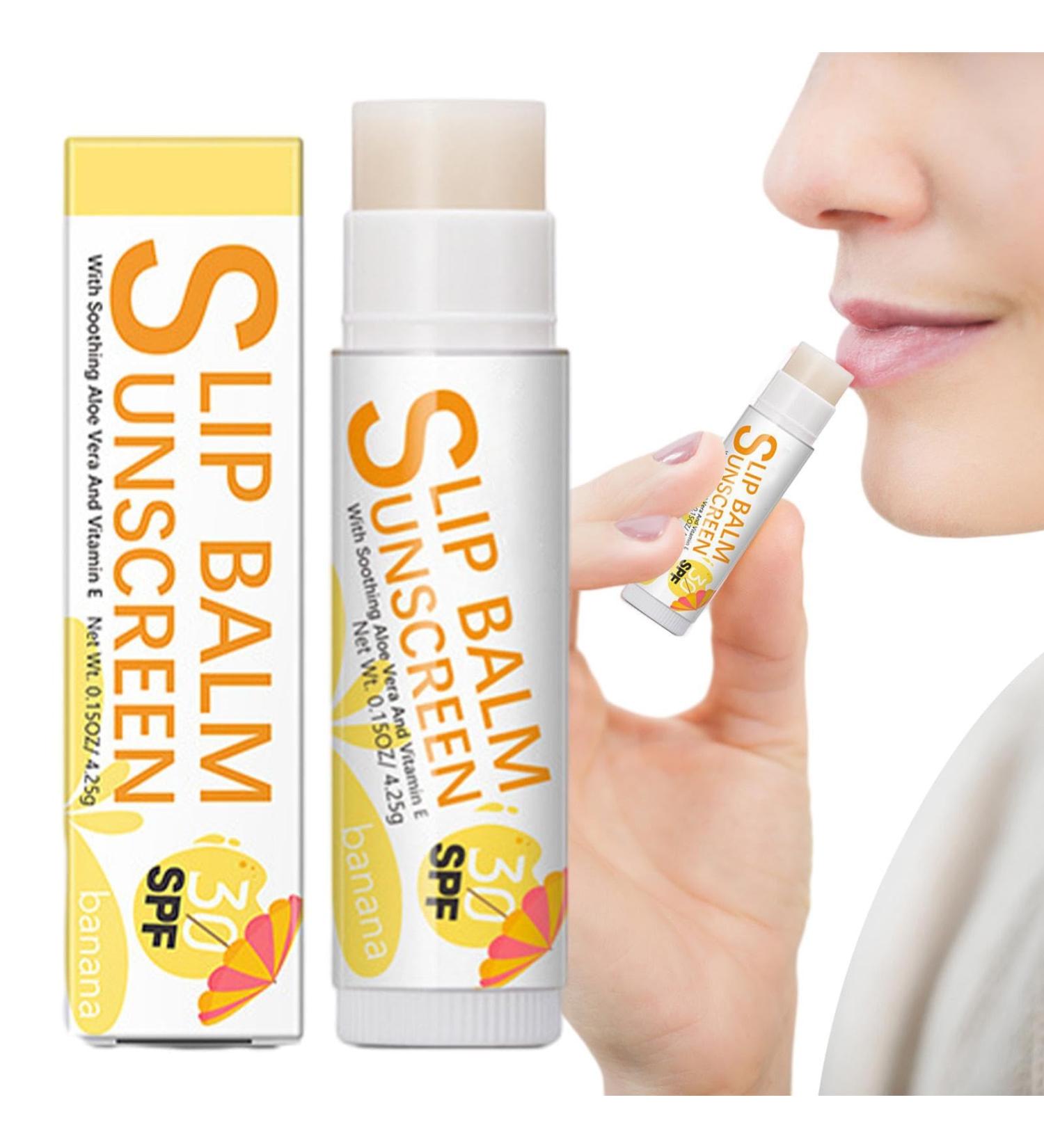 SPF Lip Balm - Bum Sun Lip Balm SPF30 Lip Sunblock with Sun Protection Travel Size Sunscreen for Lips that Protects Soothes and Moisturizes Tumotsit #1 Banana Flavor - Buy Online on SooperMarket.com