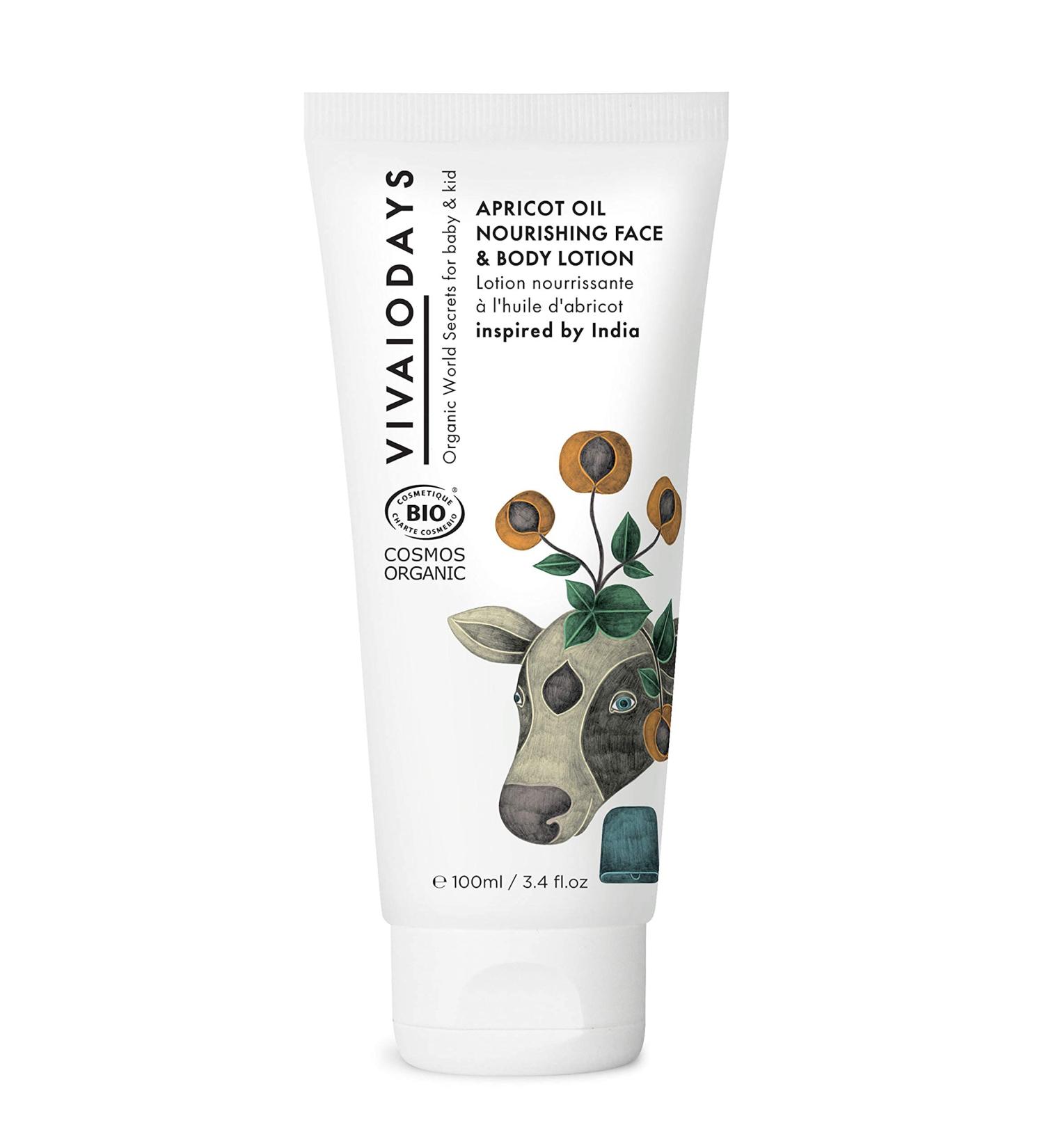 VIVAIODAYS Organic Apricot Oil Nourishing Face & Body Lotion - 3.4 fl oz - Buy Online on SooperMarket.com