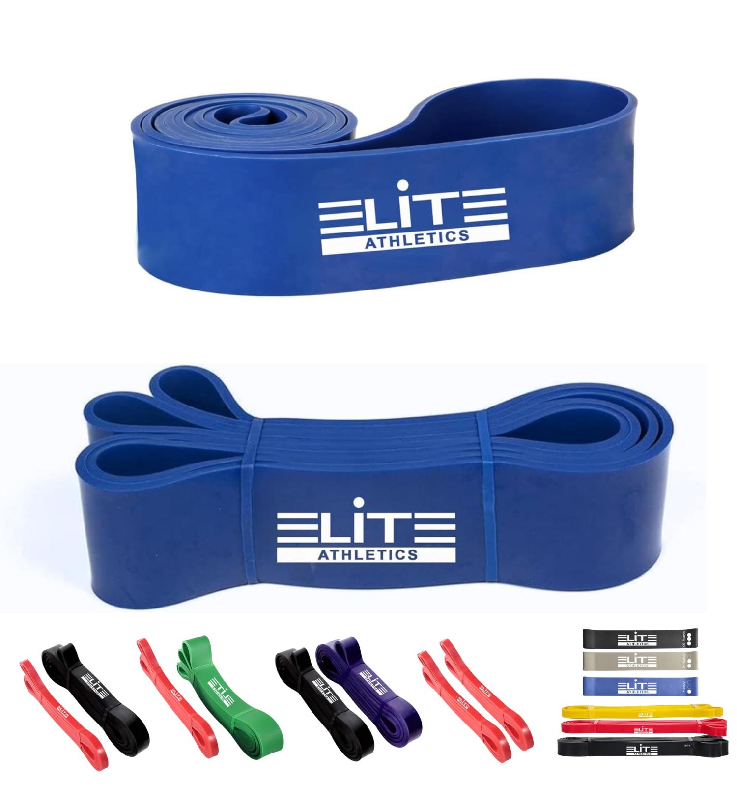 Pull Up Resistance Bands Set - Assist Exercise Bands for Stretching Mobility & Resistance Training - Long Workout Bands in Blue - Buy Online on SooperMarket.com